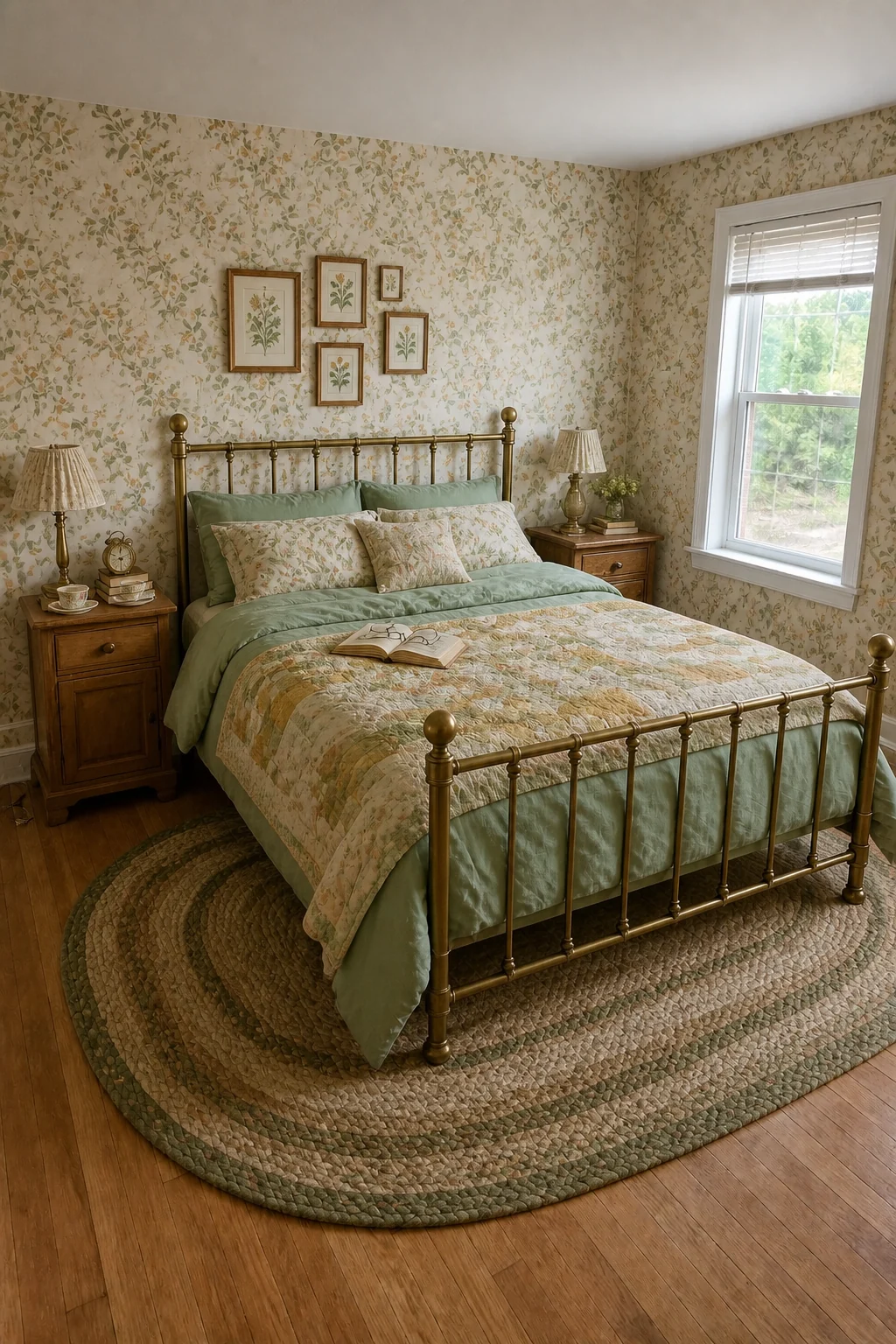 The same room styled as English Cottagecore
