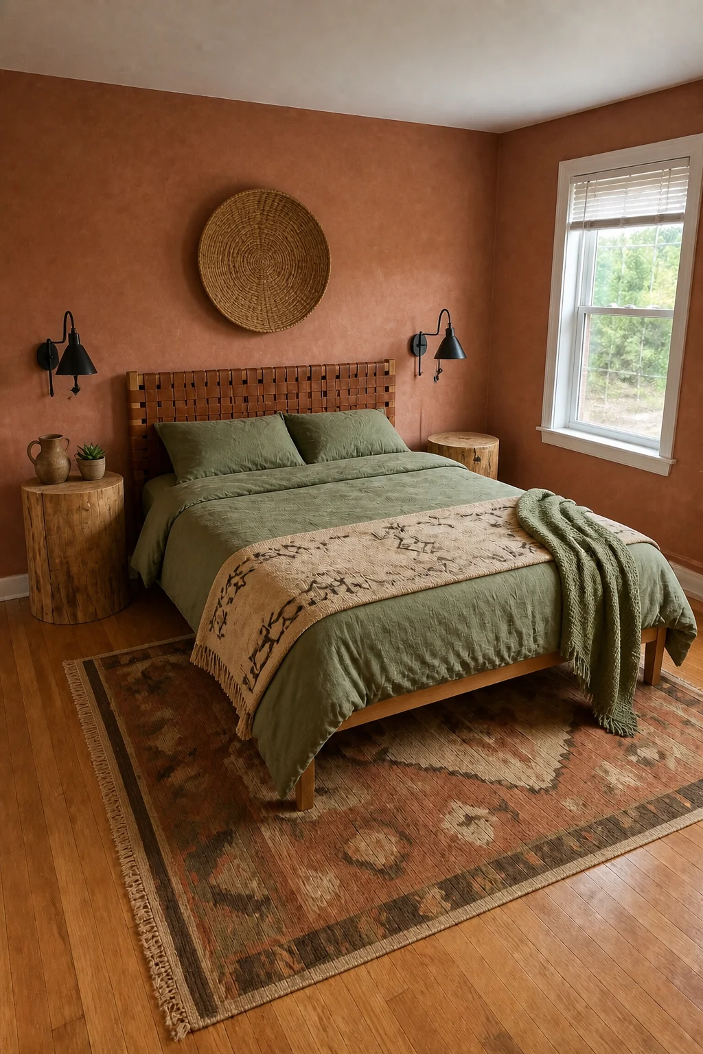 The same room styled as Organic Desert