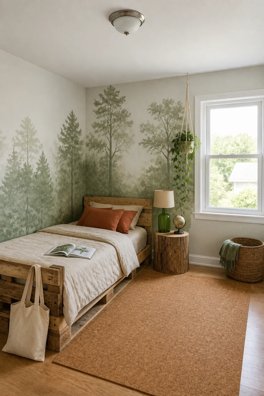 The same room styled as Earth Day Eco