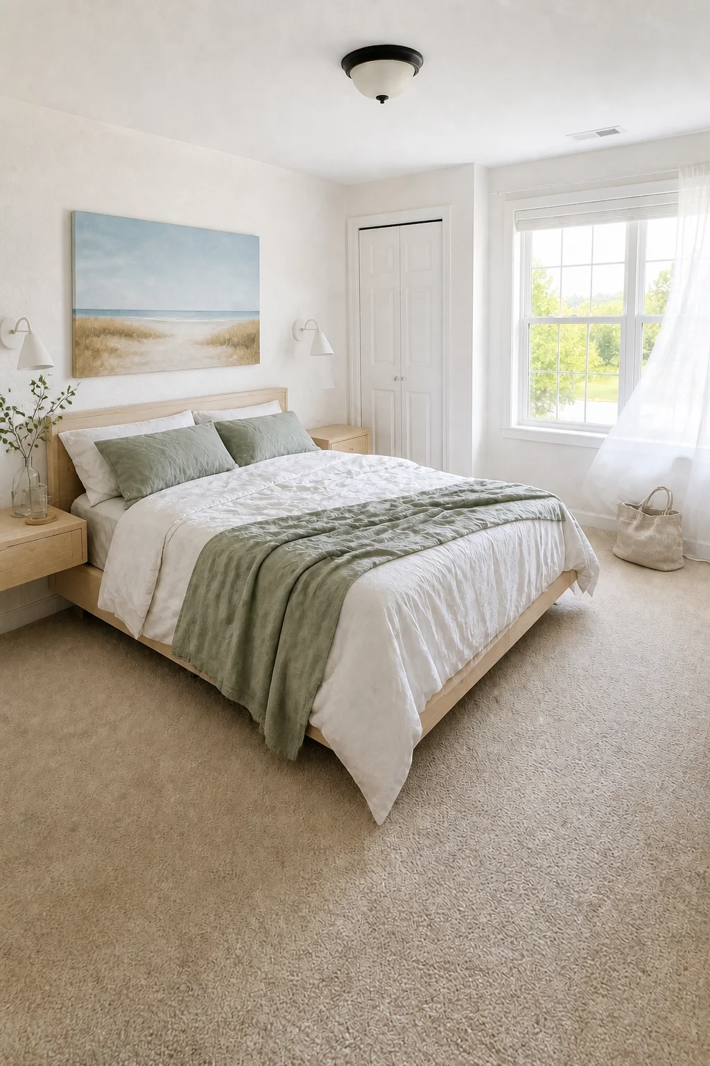The same room styled as Midsummer