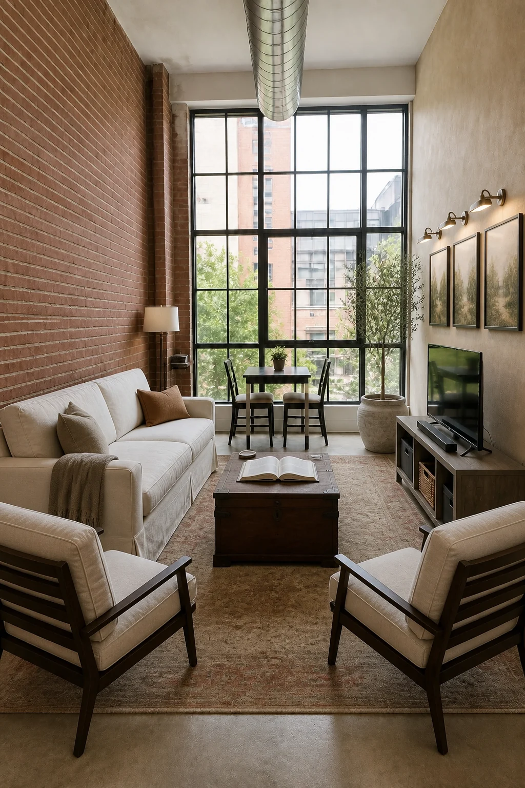 The same room styled as Empty Nester Elegance