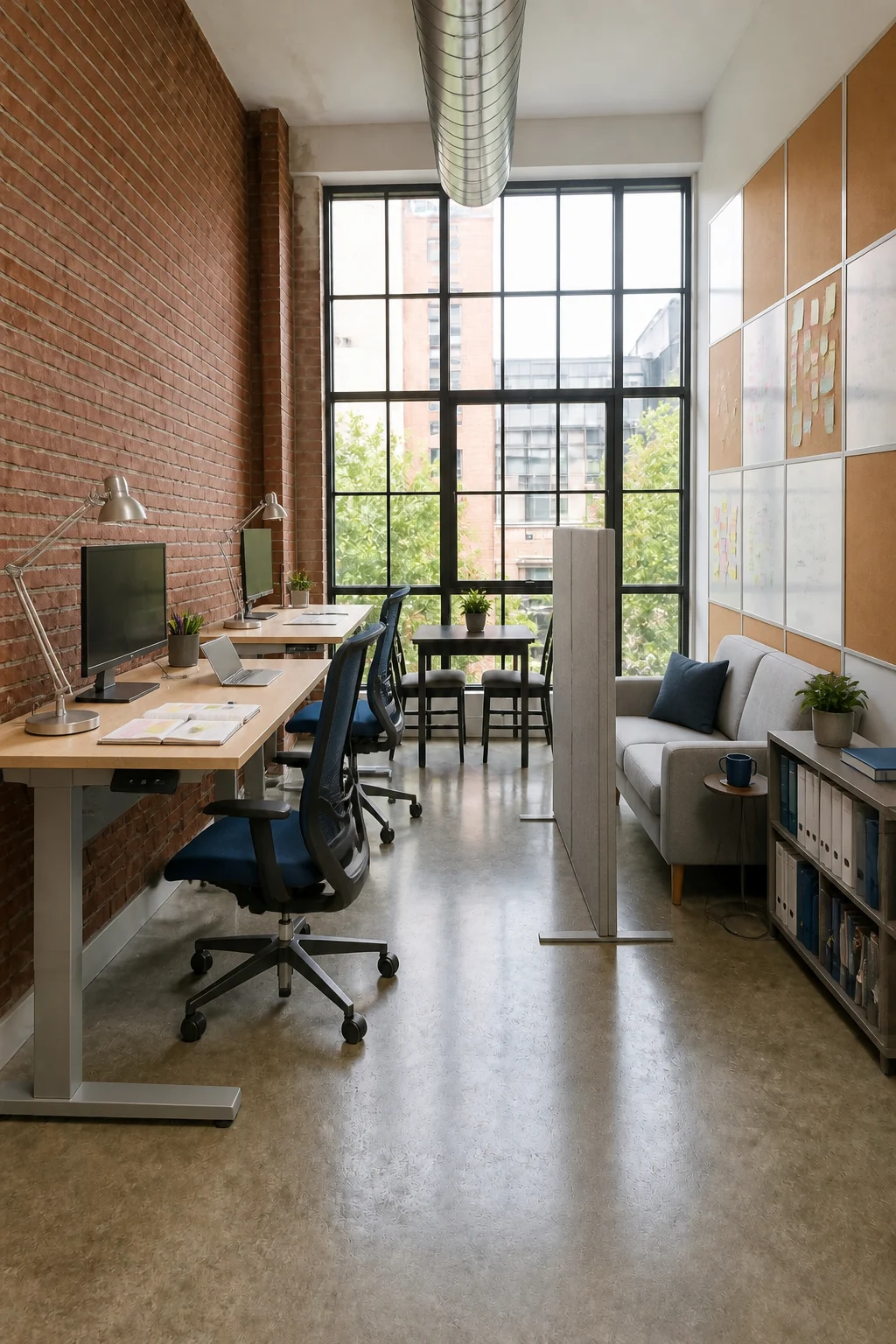 The same room styled as WFH Entrepreneur HQ