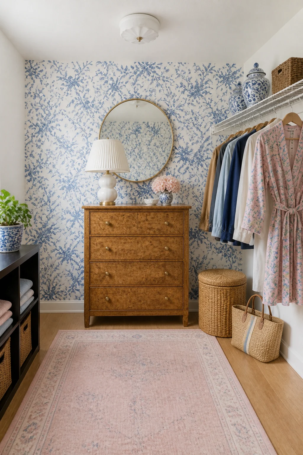 The same room styled as Grandmillennial