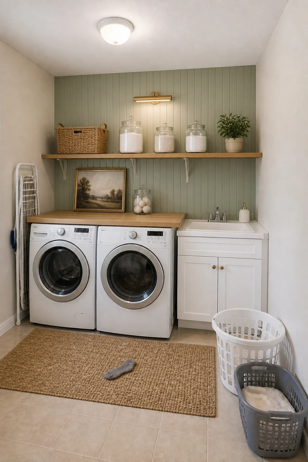 The same room styled as The $900 Renter Upgrade