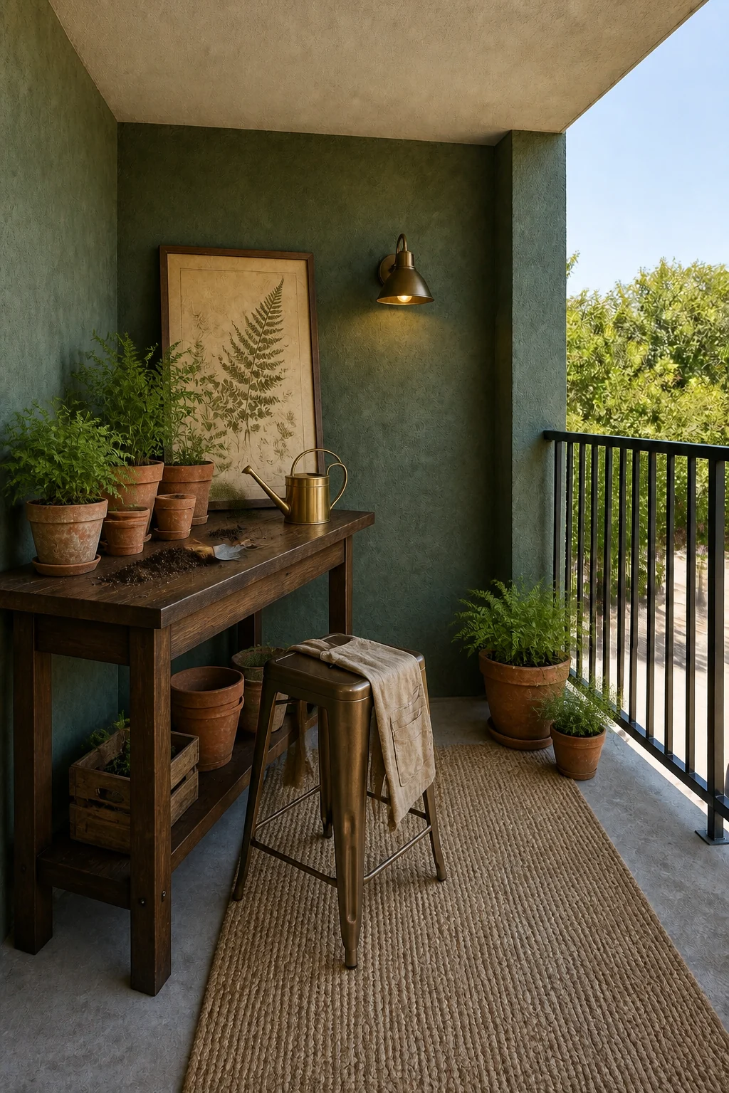 The same room styled as Botanical Study
