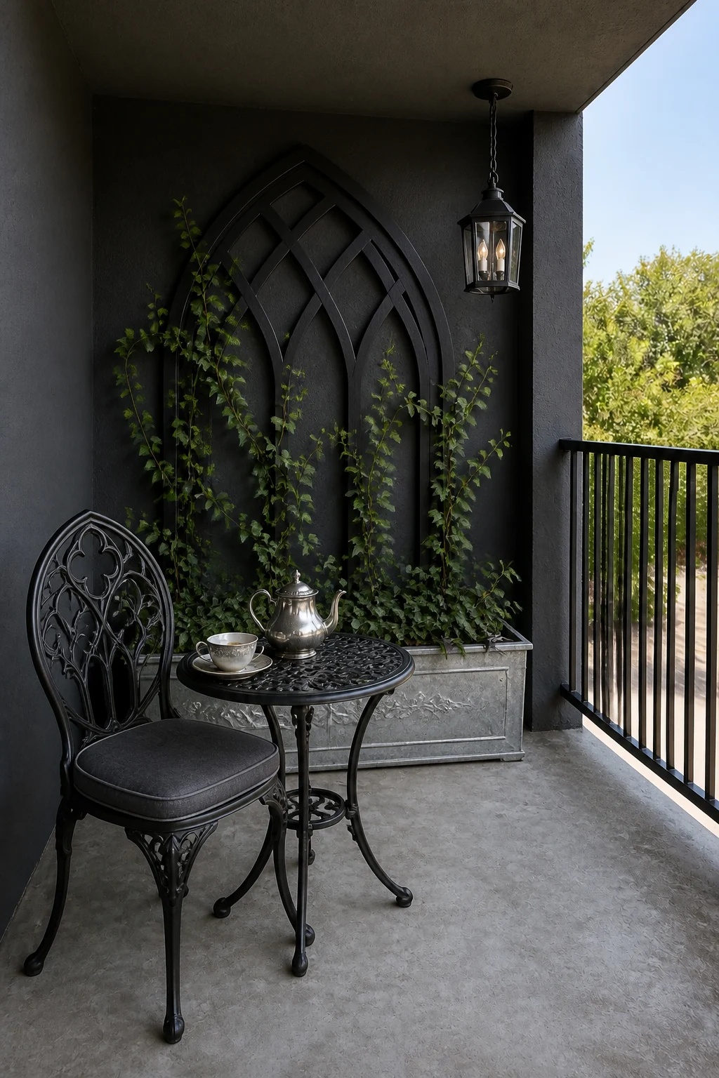 The same room styled as Gothic Archway