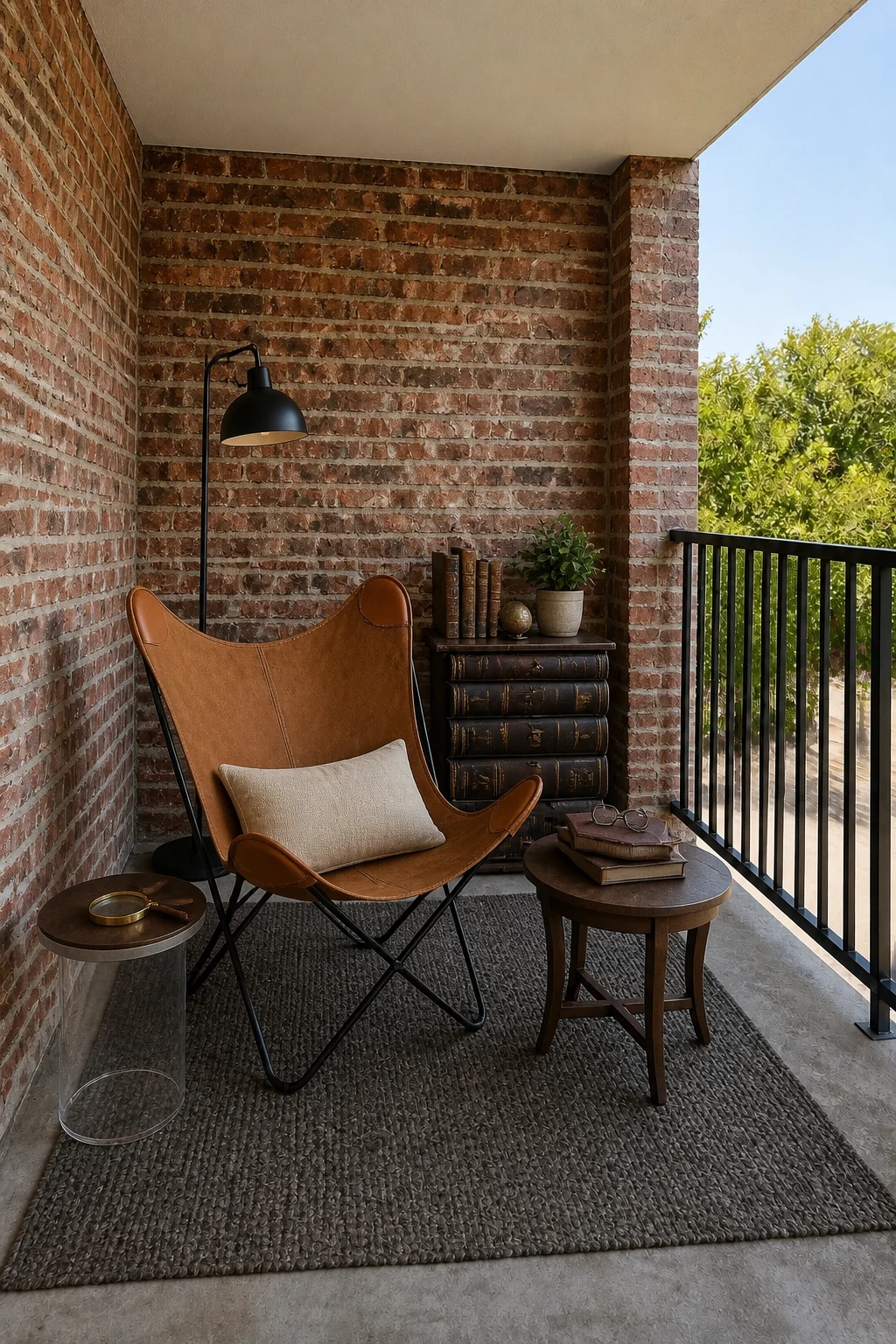 The same room styled as Library Nook
