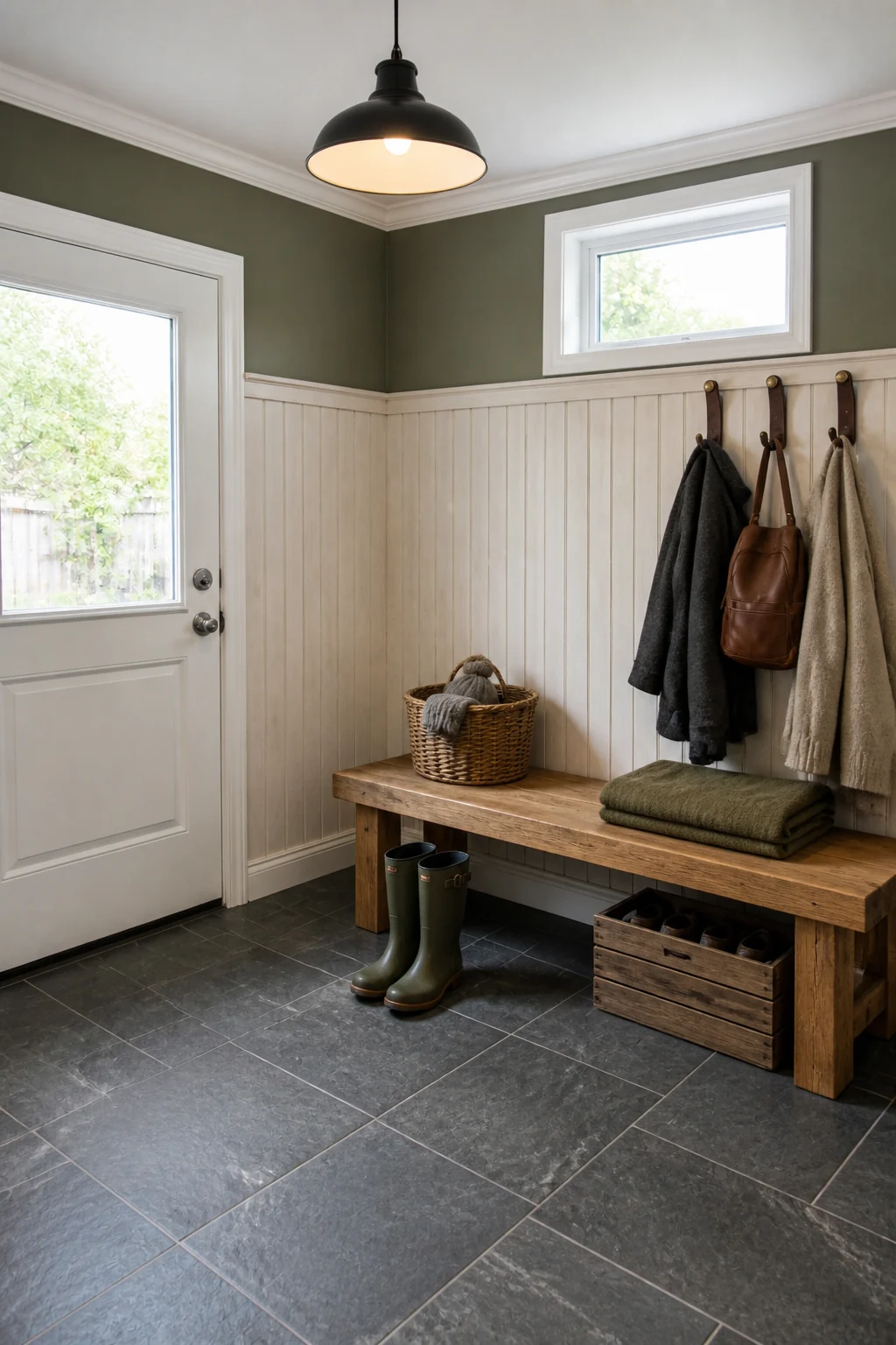 The same room styled as Nordic Cabin