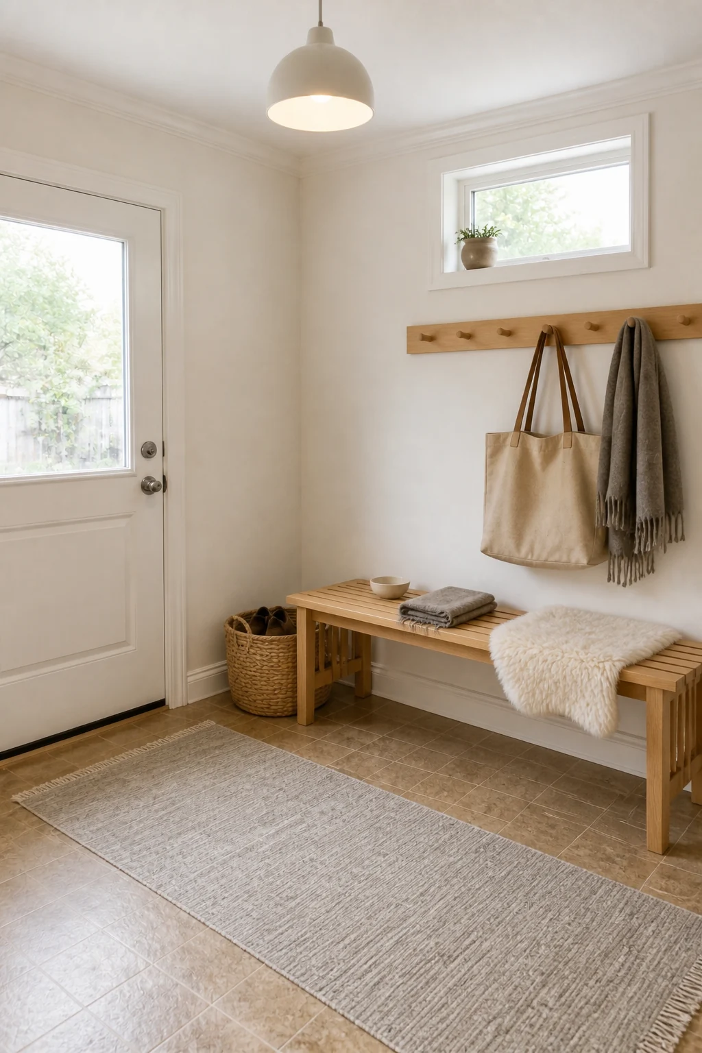 The same room styled as Warm Nordic