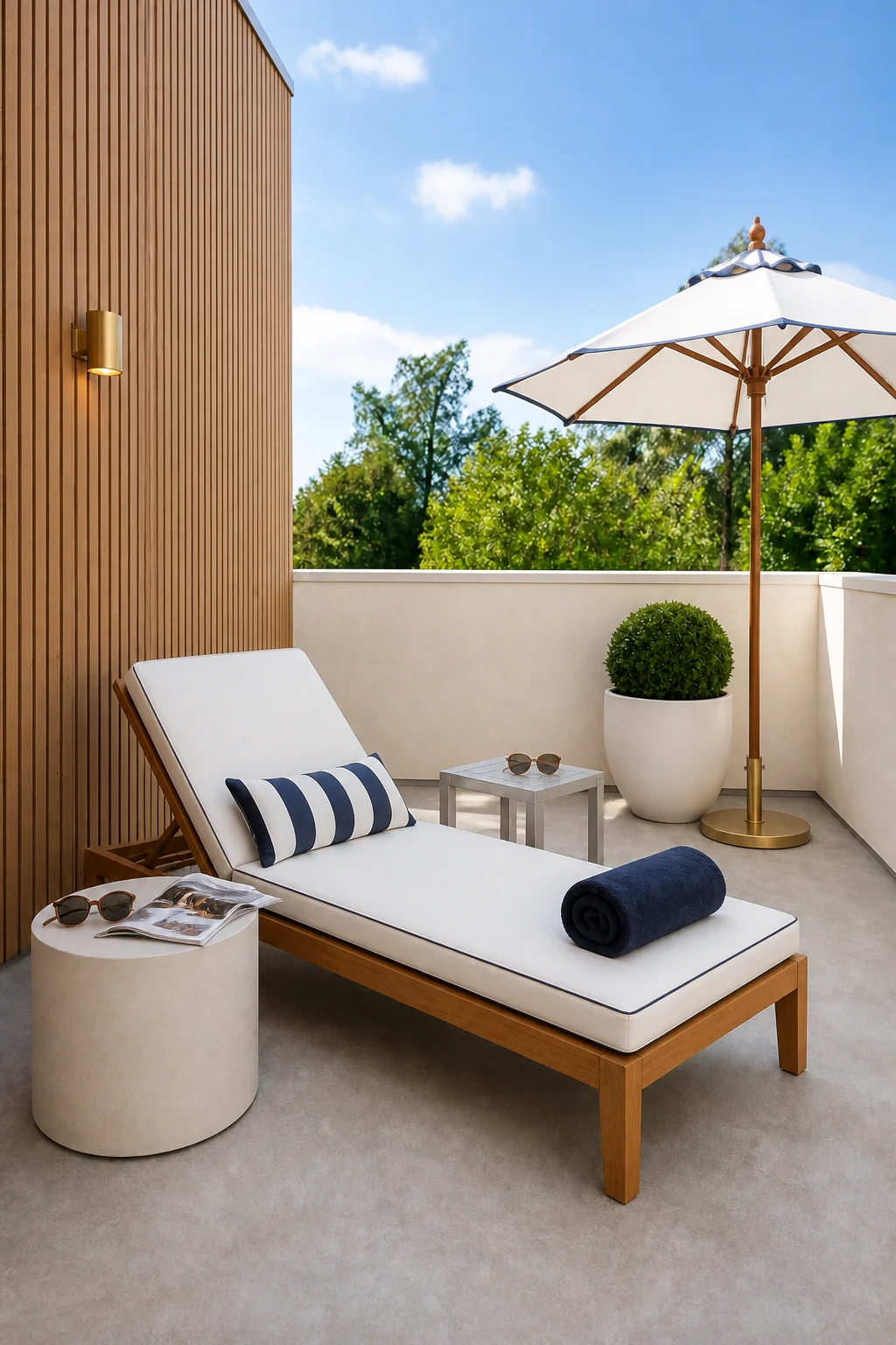 The same room styled as Riviera Resort