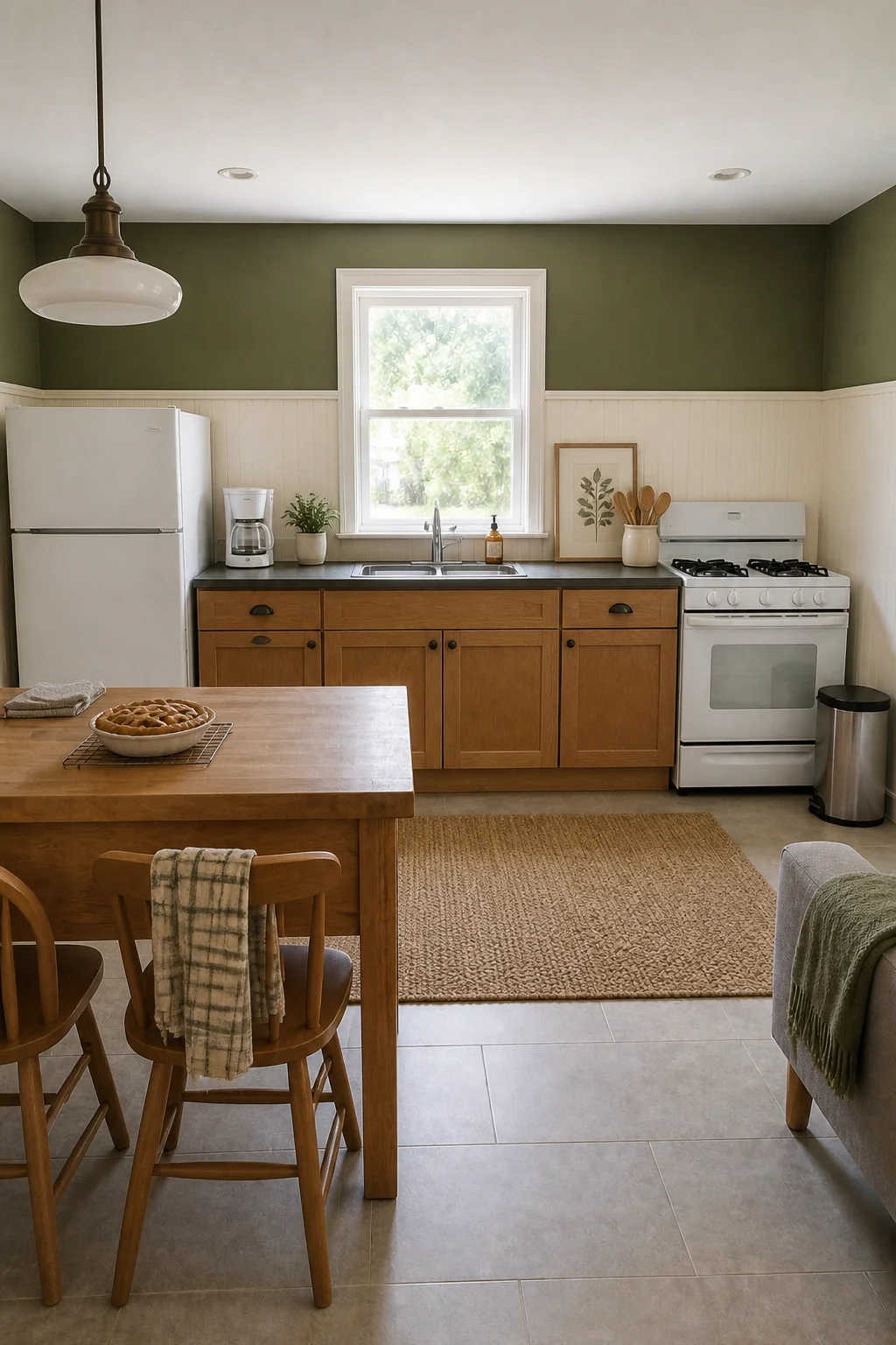 The same room styled as Olive & Oak Craftsman