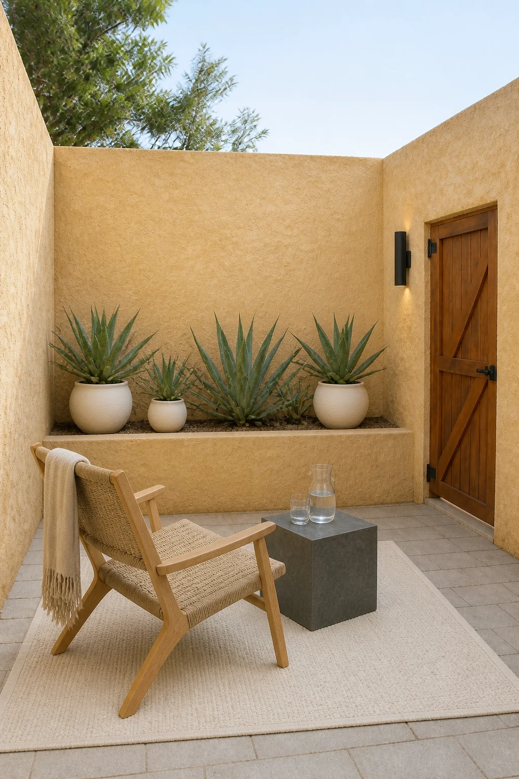 The same room styled as Topaz Desert