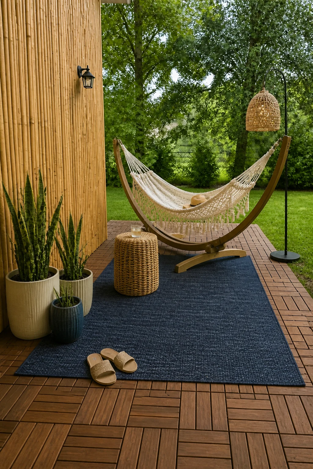 The same room styled as The Renter-Friendly Upgrade