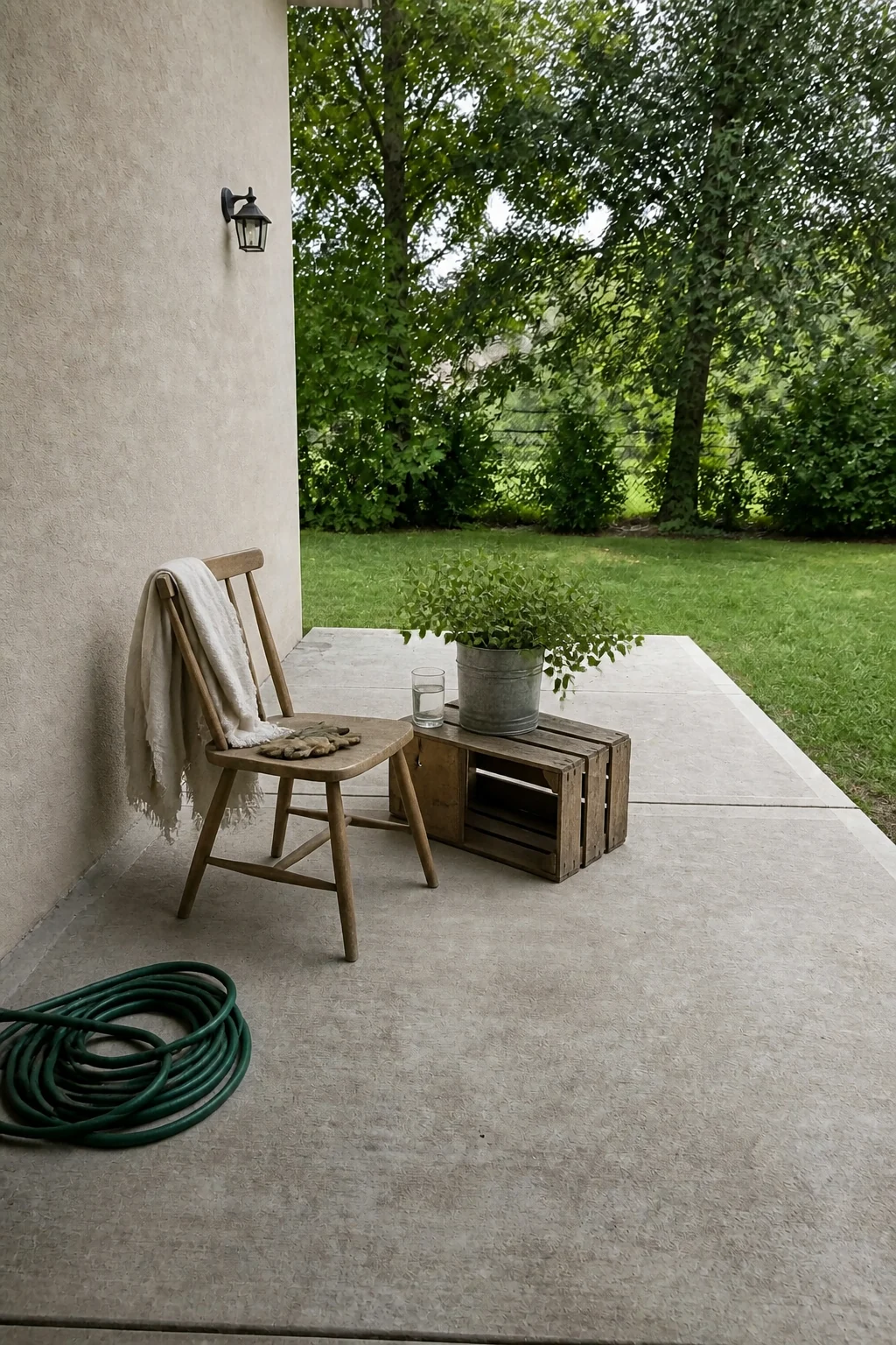 The same room styled as The Zero-Dollar Refresh