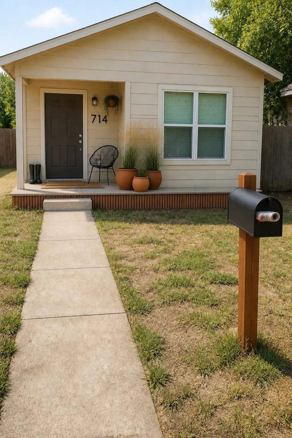 The same room styled as $600 Container Garden