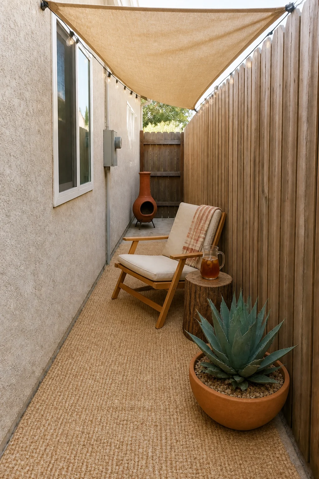 The same room styled as Desert Oasis