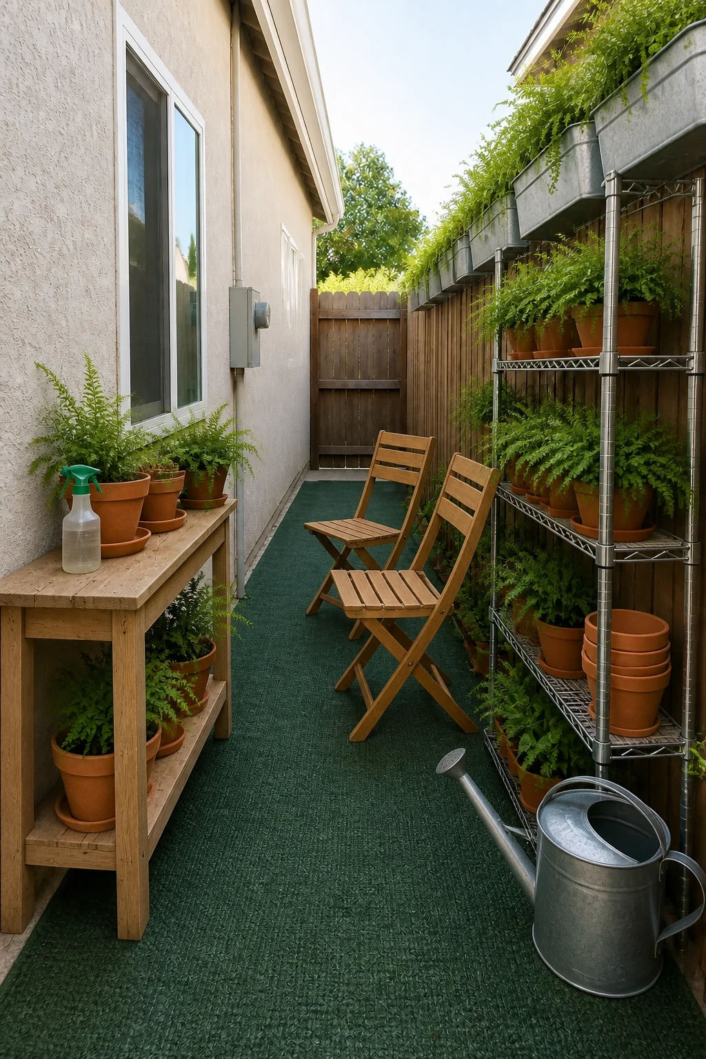 The same room styled as Vertical Greenhouse