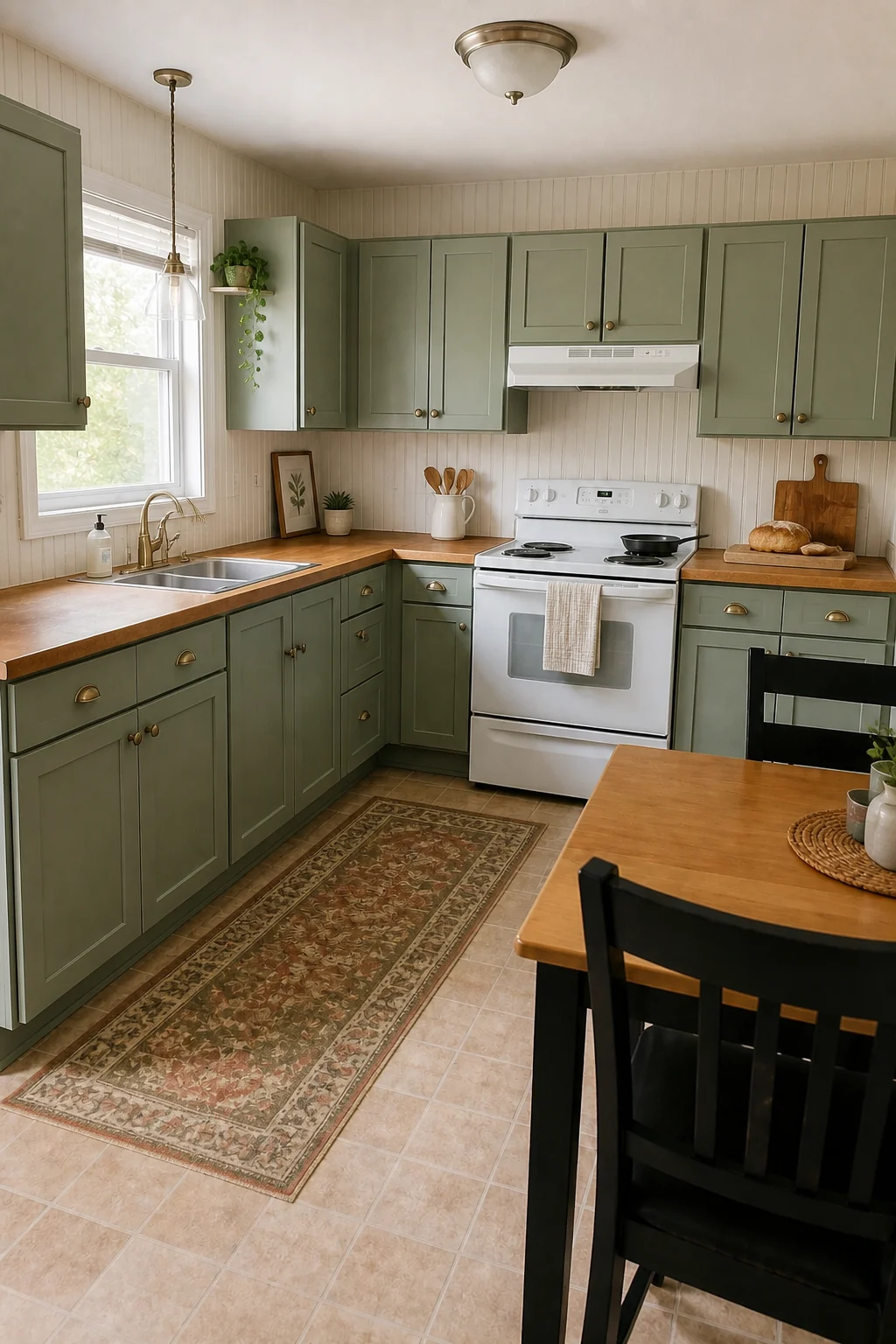 The same room styled as Budget DIY Cottage
