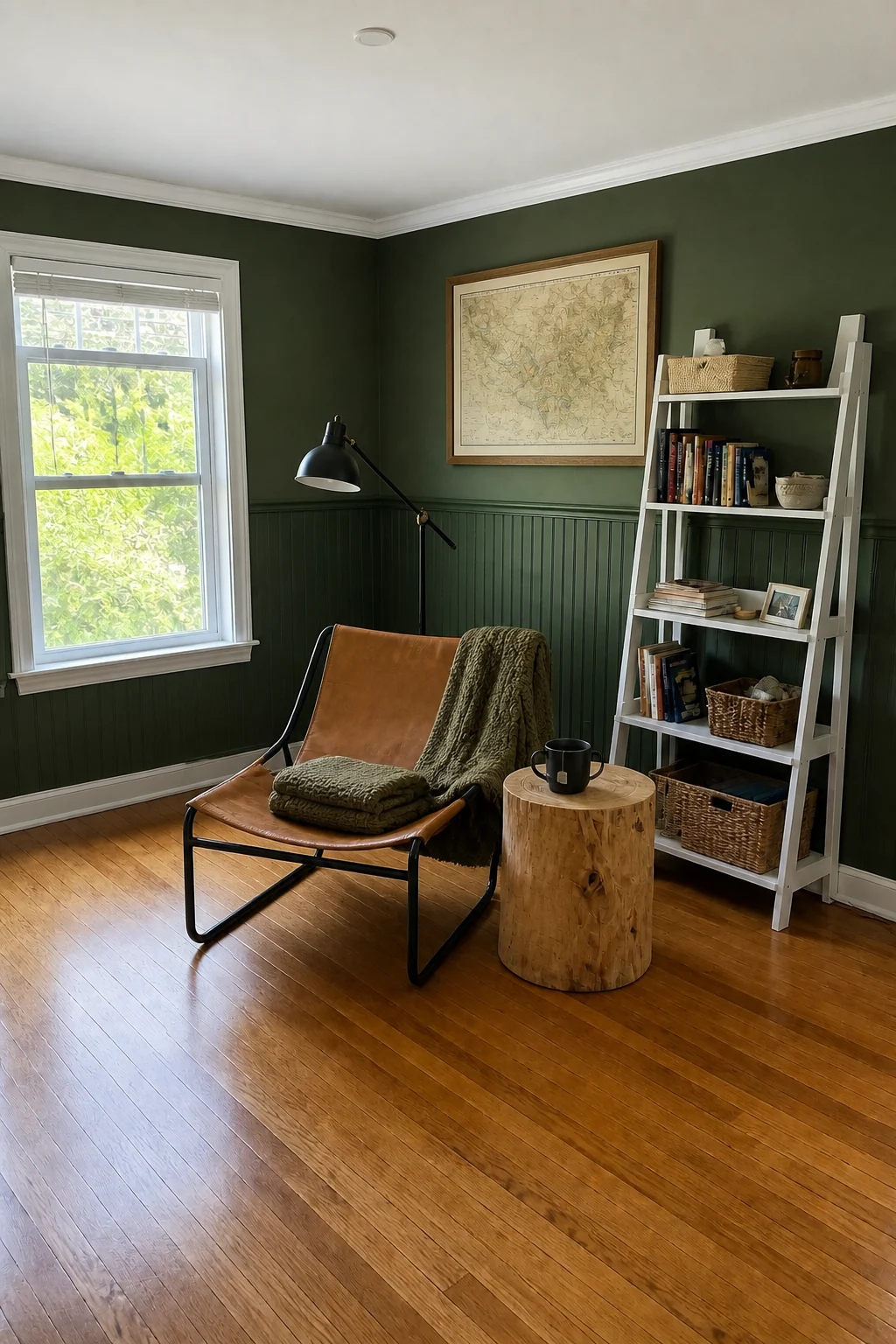 The same room styled as Forest Canopy
