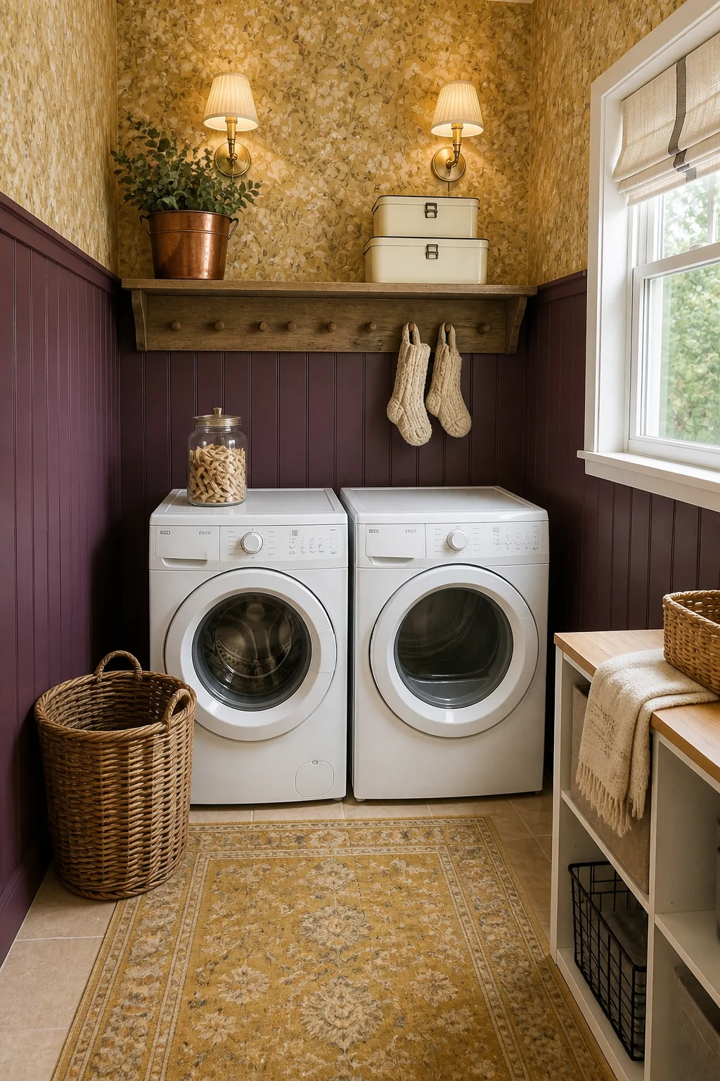 The same room styled as English Cottage