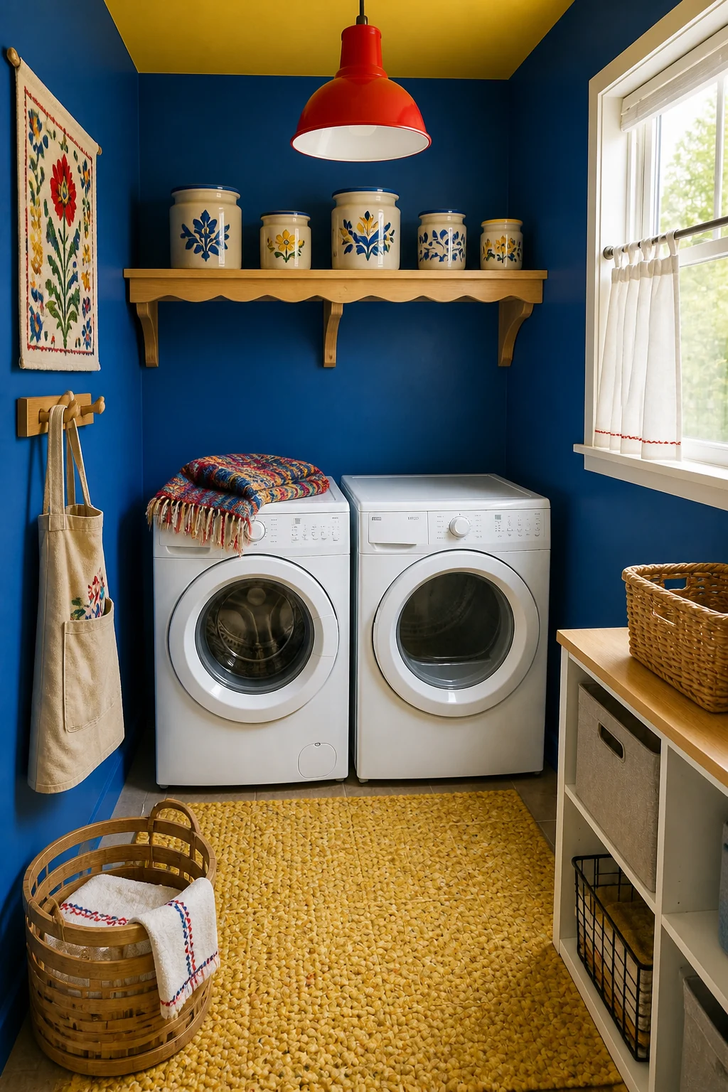 The same room styled as Modern Folk