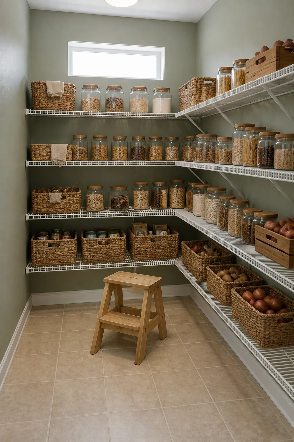 The same room styled as The $300 Paint & Basket