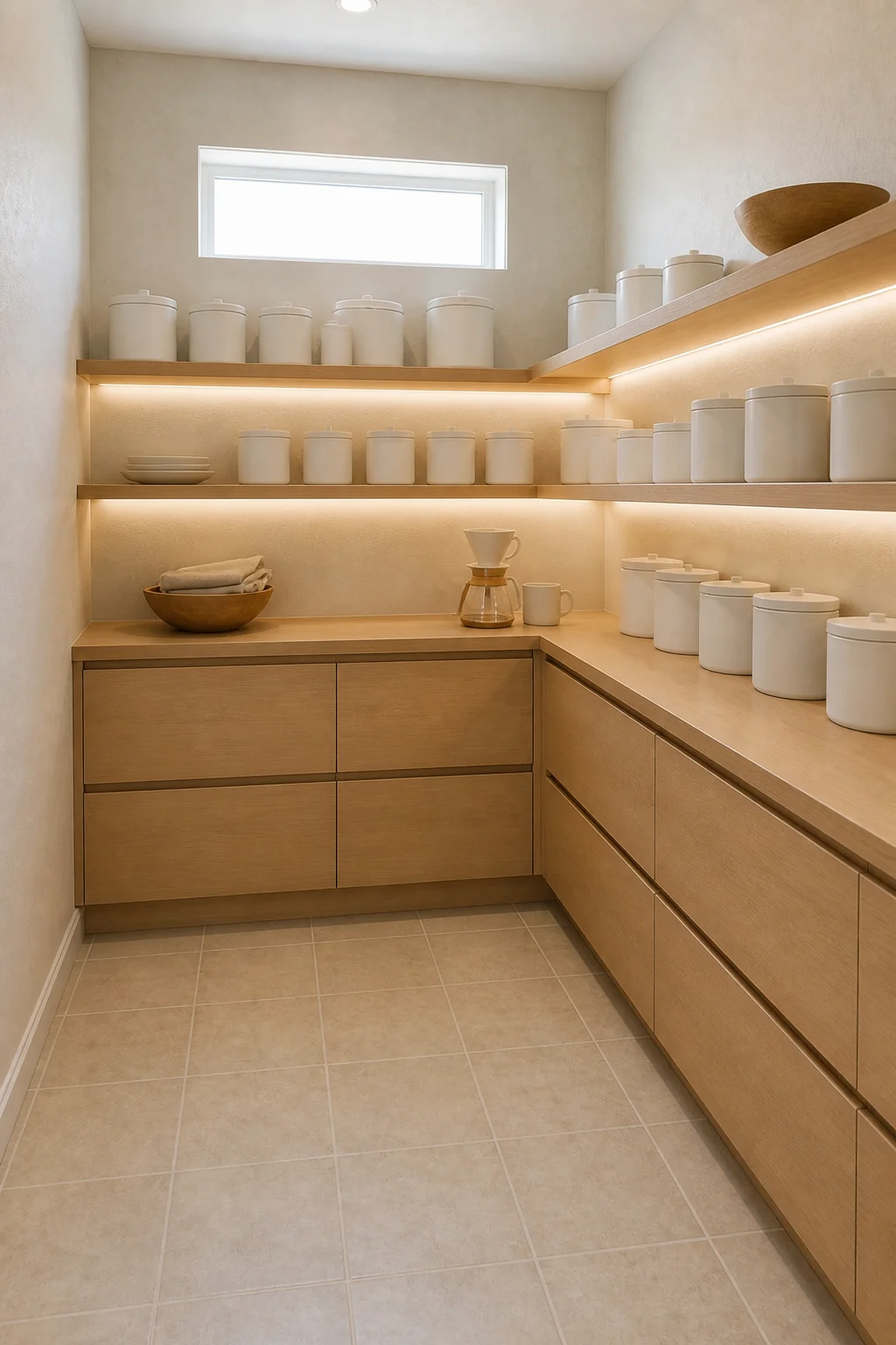 The same room styled as The $12,000 Warm Minimalist