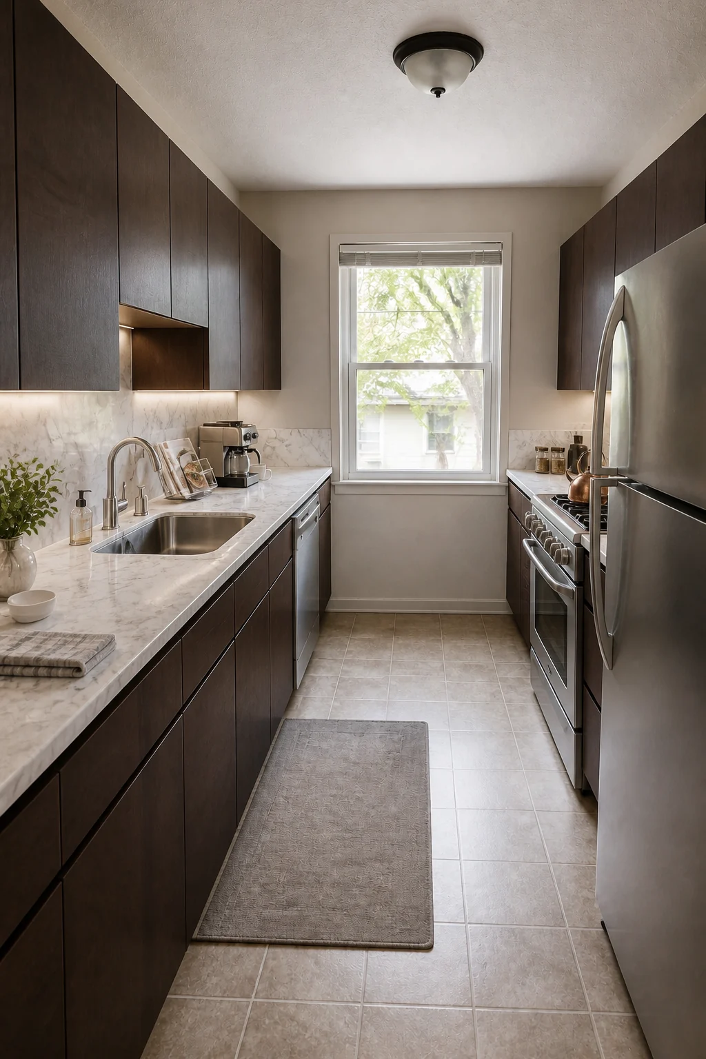 The same room styled as The $45,000 Designer Stone