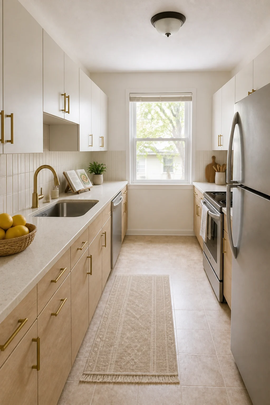 The same room styled as The $14,000 Semi-Custom Mix