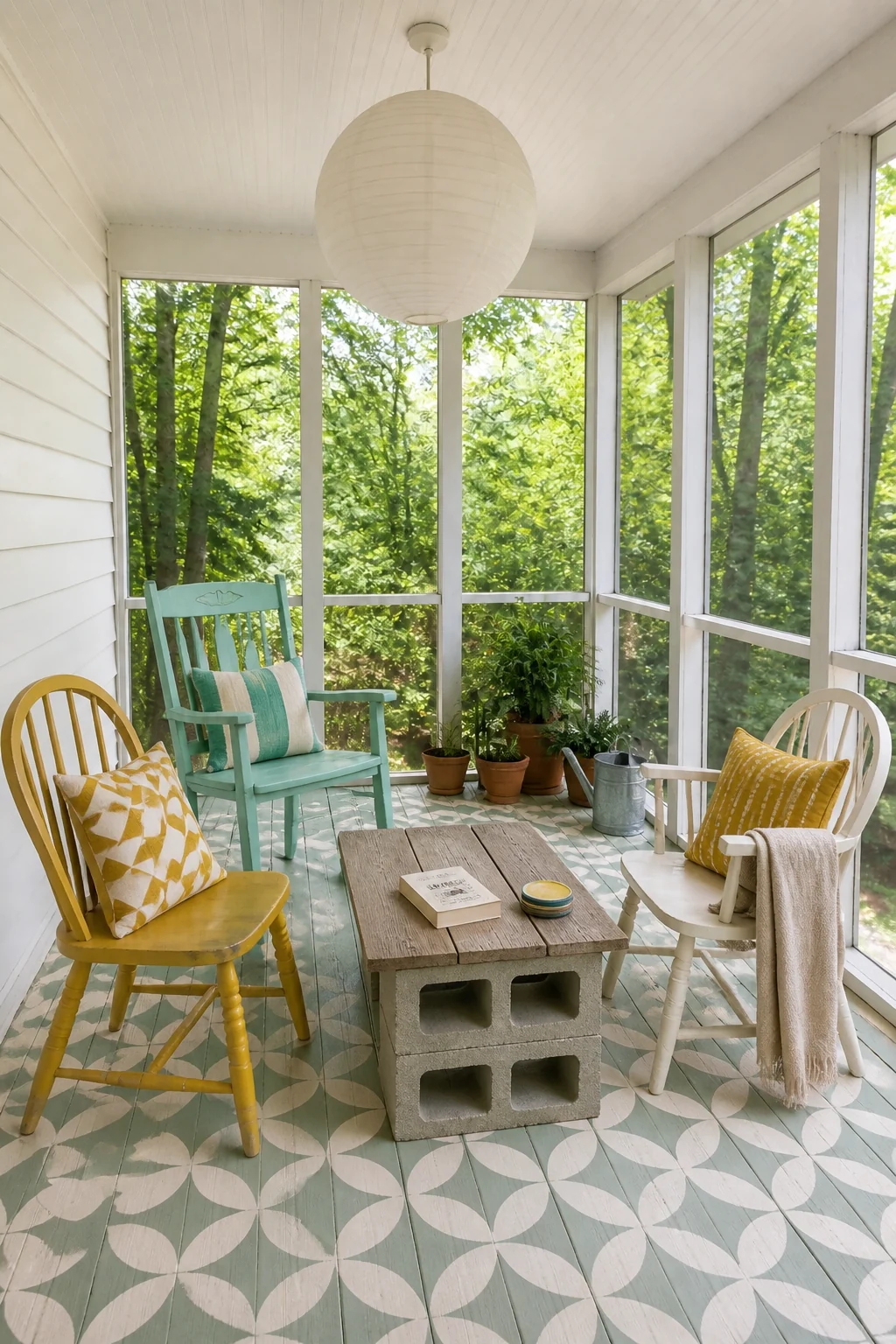 The same room styled as Thrifted Eclectic