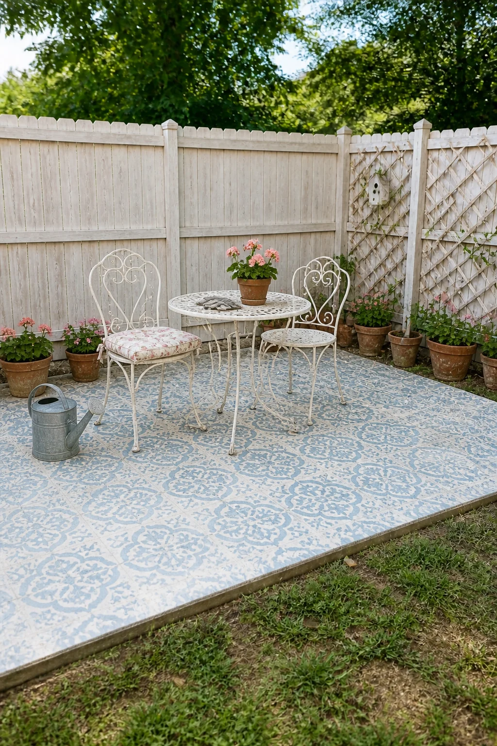 The same room styled as Cottagecore Garden