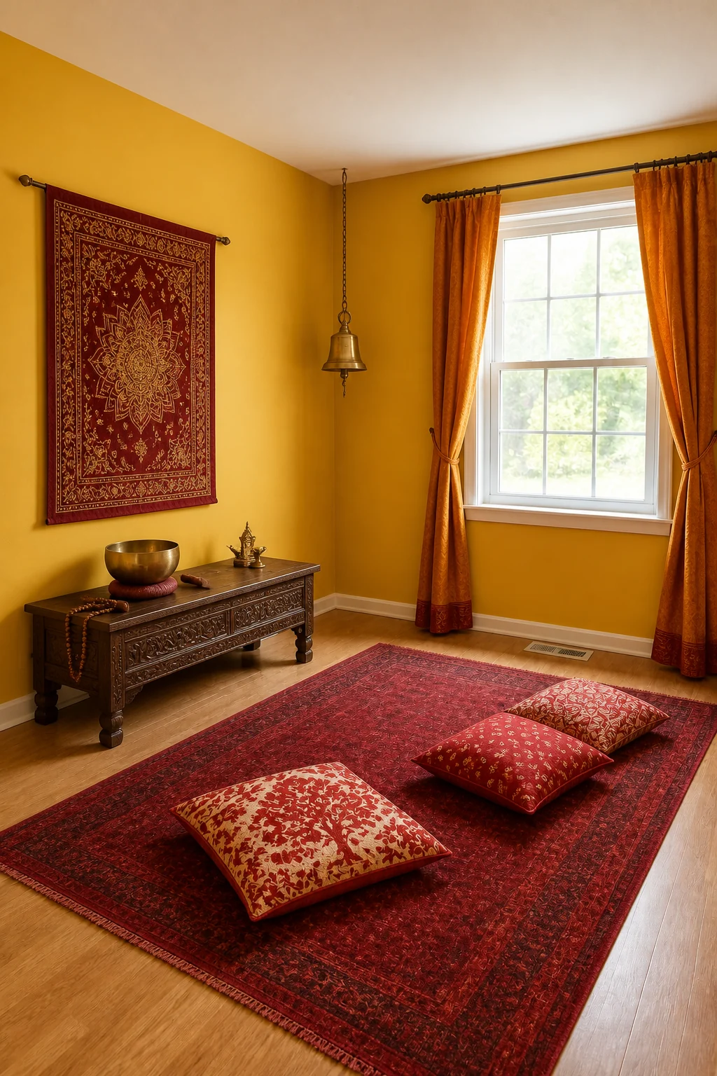 The same room styled as Traditional Heritage