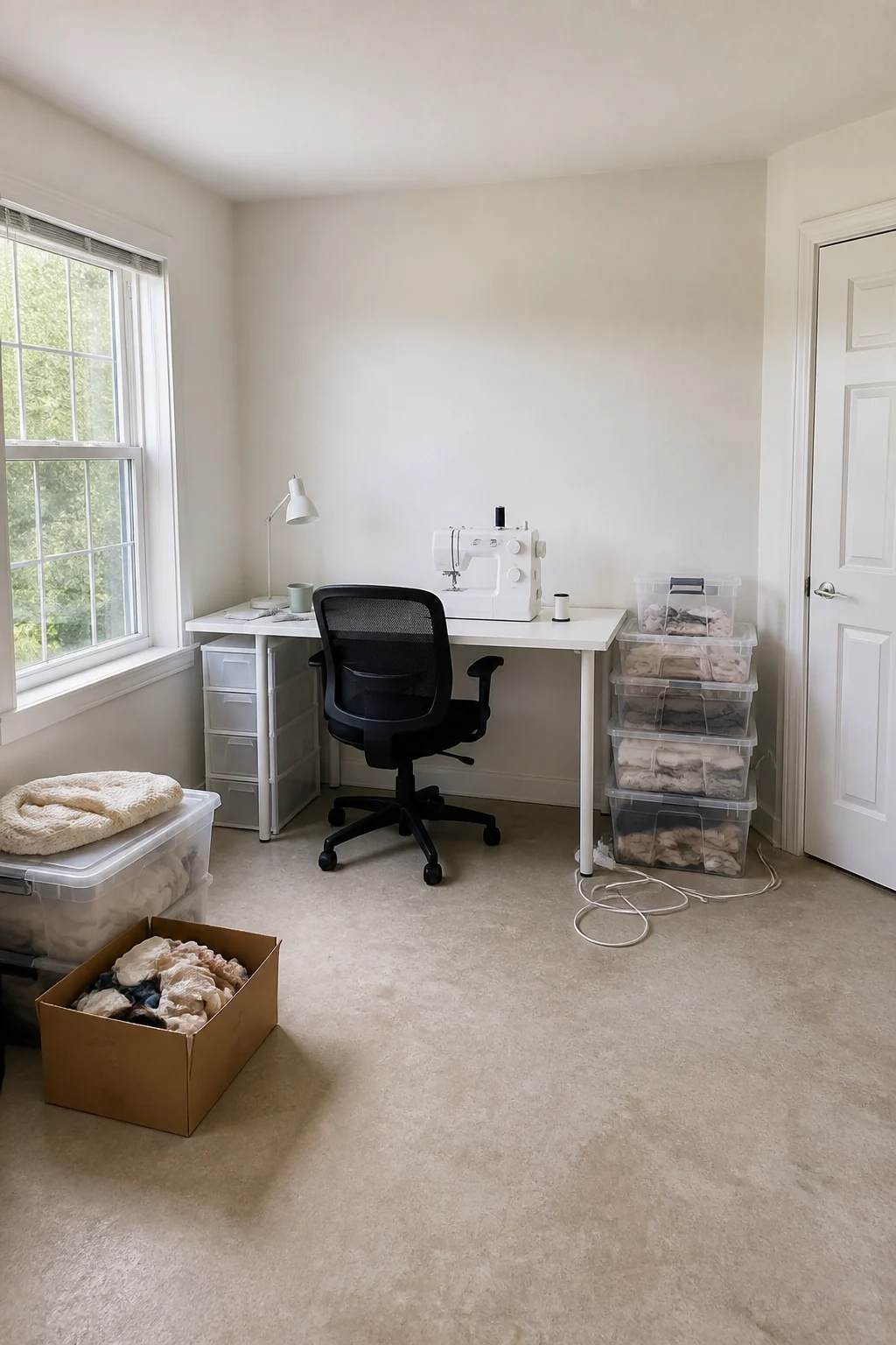 Base room before the Spring Floral Quilting styling