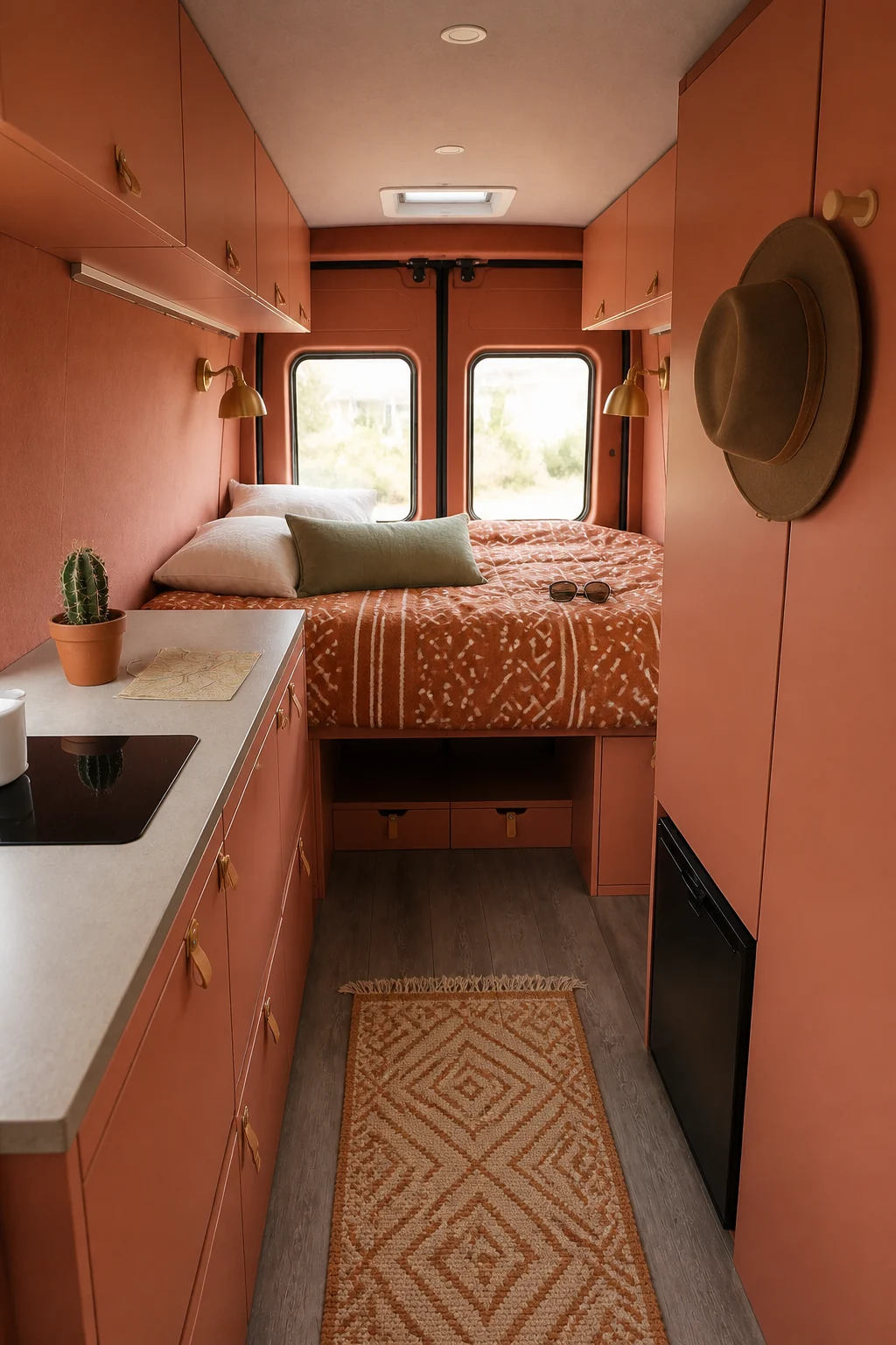 The same room styled as Desert Boho