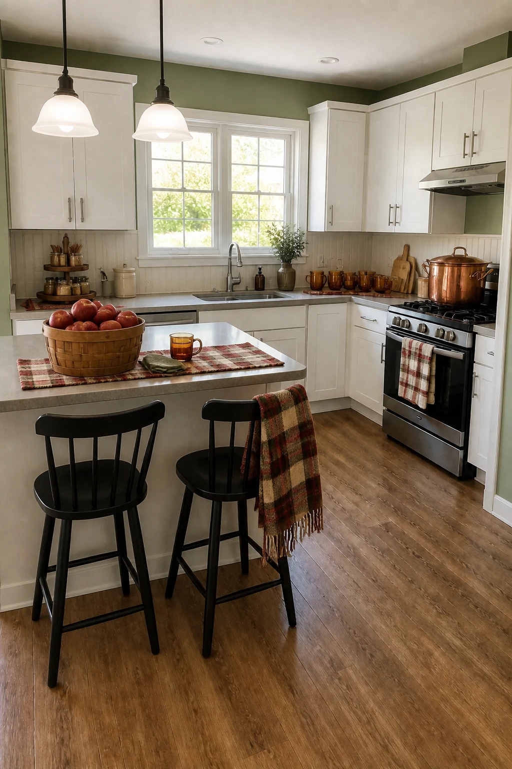 The same room styled as Orchard Cider Tasting