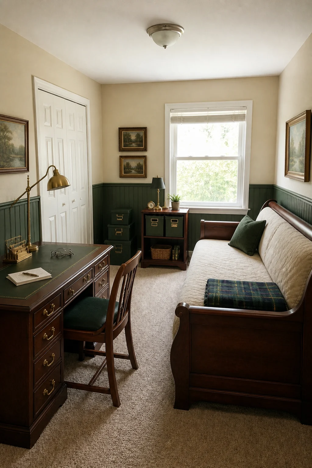 The same room styled as Traditional Heritage
