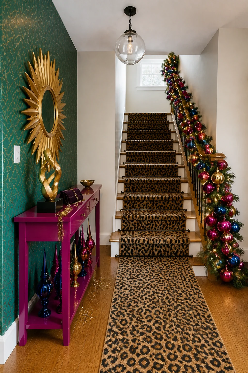 The same room styled as Maximalist Jewel Box