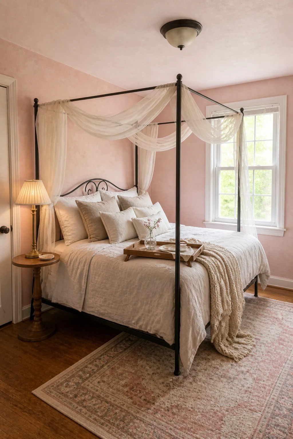 The same room styled as The Newlyweds