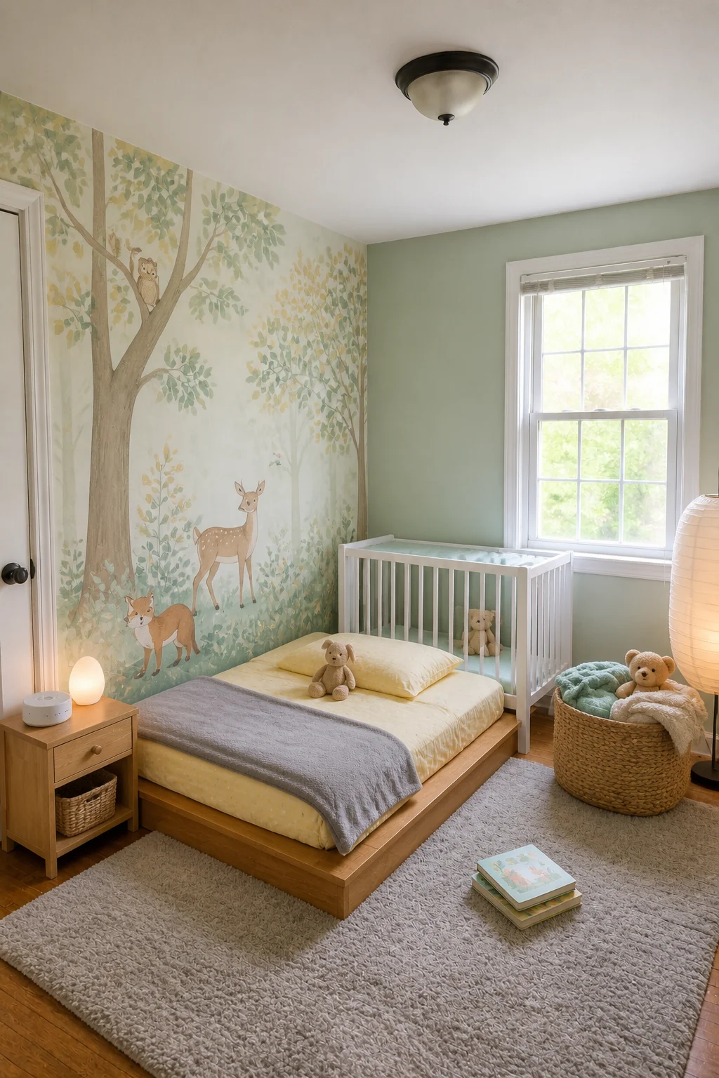 The same room styled as The Young Family