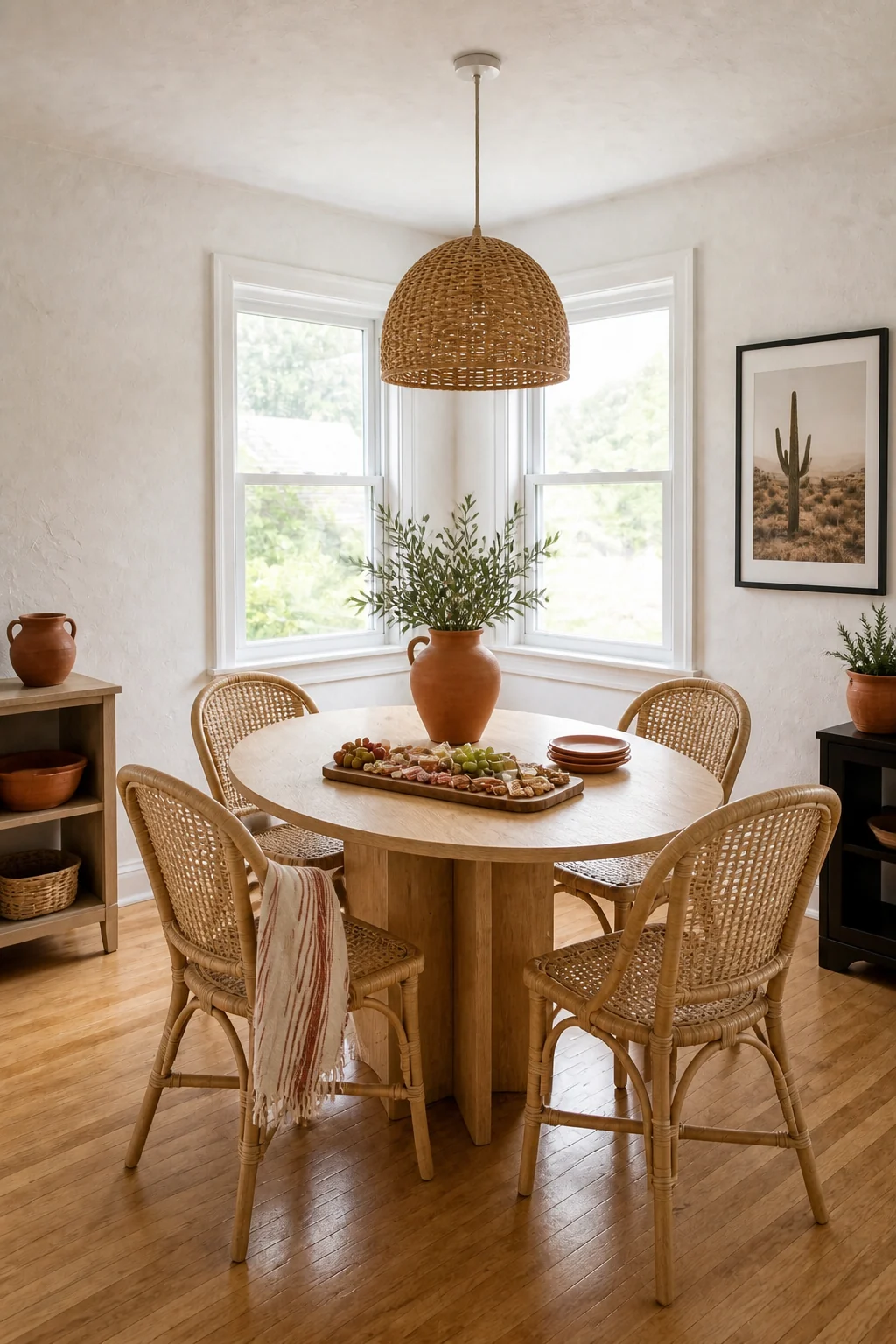 The same room styled as California Casual Fiesta