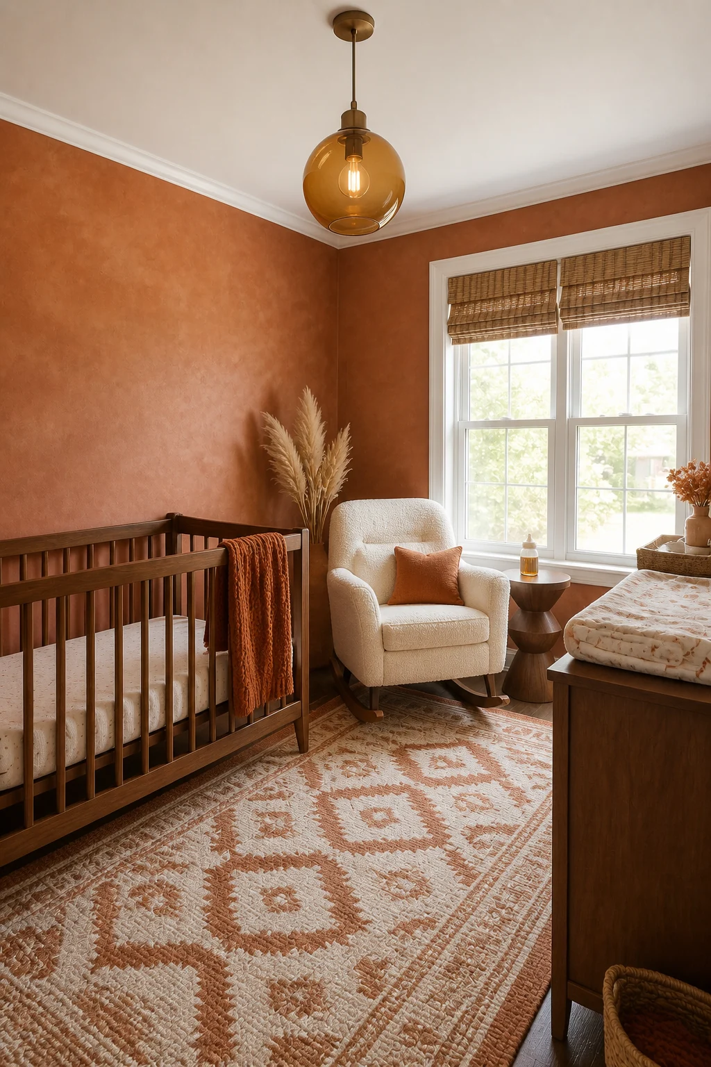 The same room styled as Thanksgiving Harvest