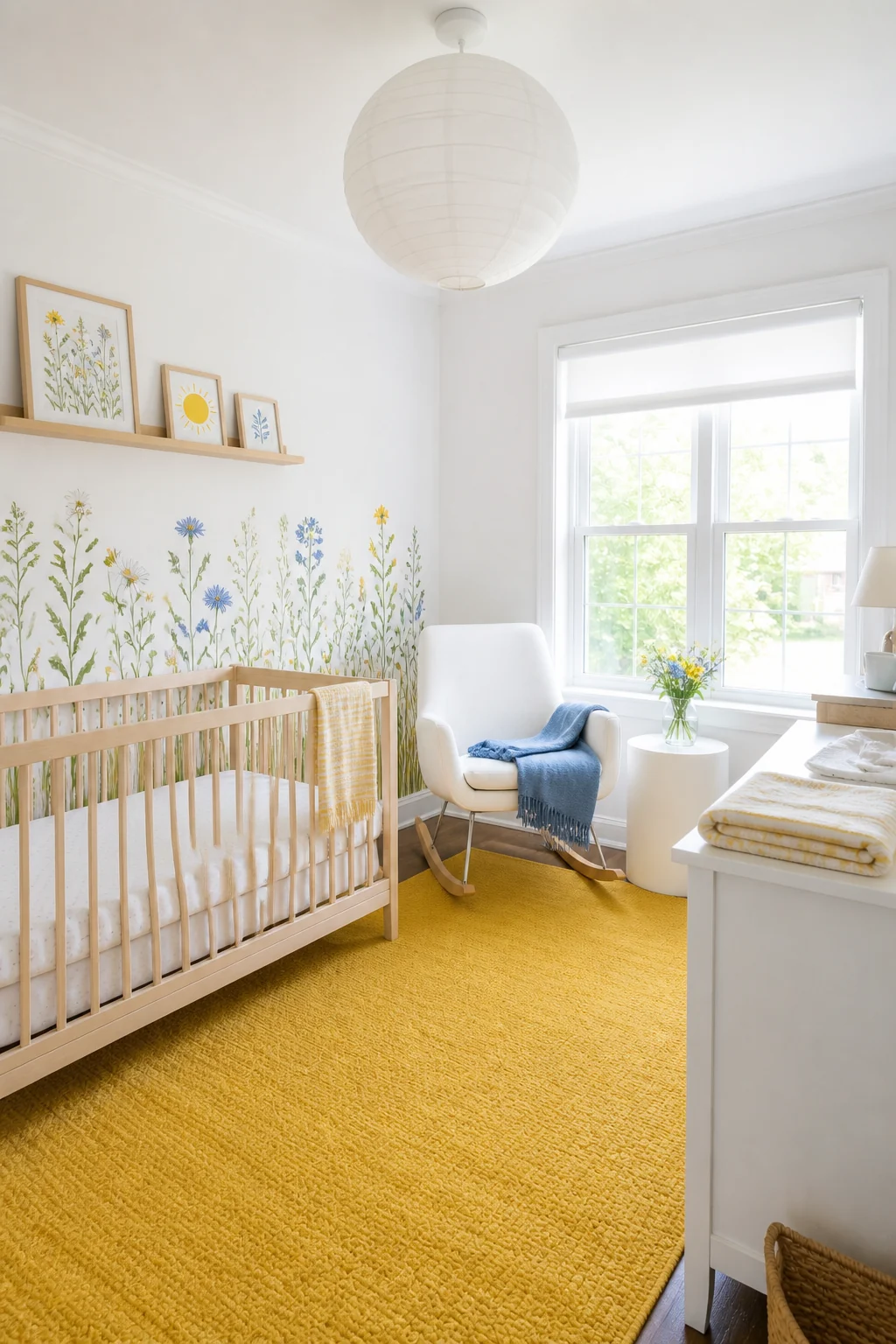 The same room styled as Midsummer Nordic
