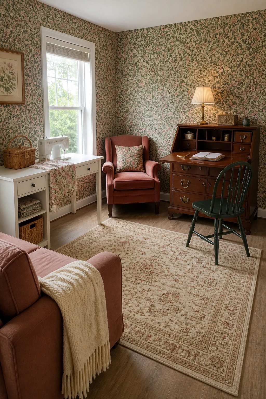 The same room styled as The Hobby & Admin Room