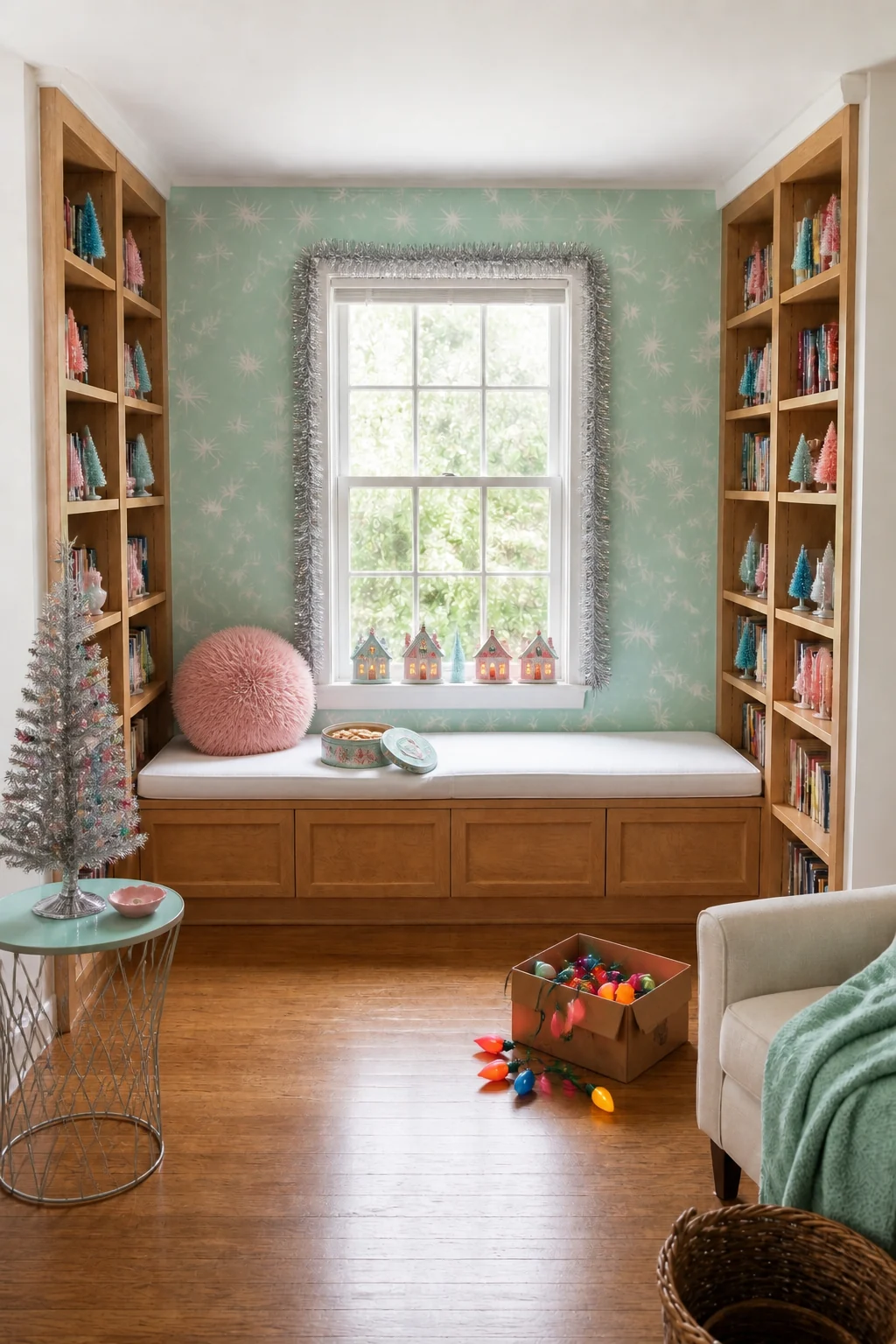 The same room styled as Vintage Kitsch