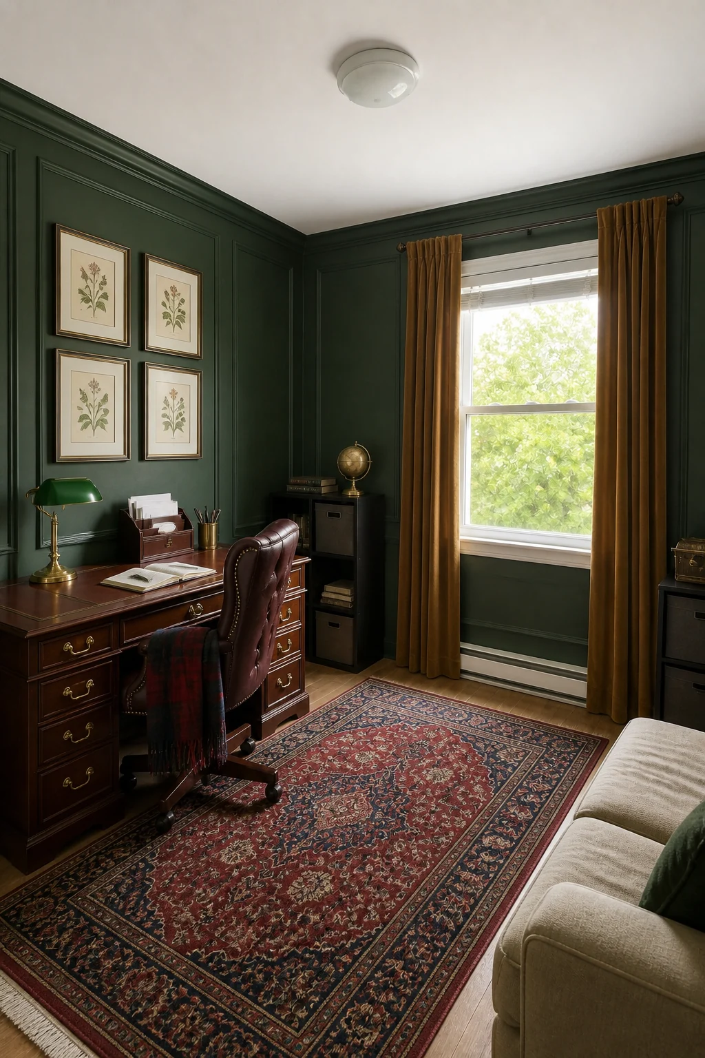 The same room styled as Georgian Traditional