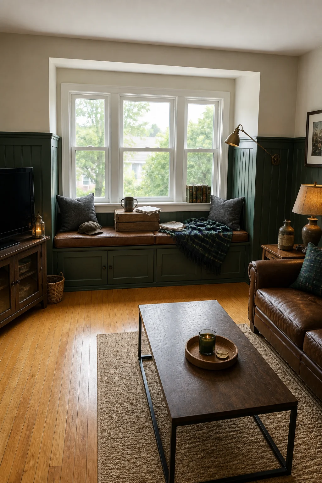 The same room styled as St. Patrick's Tavern