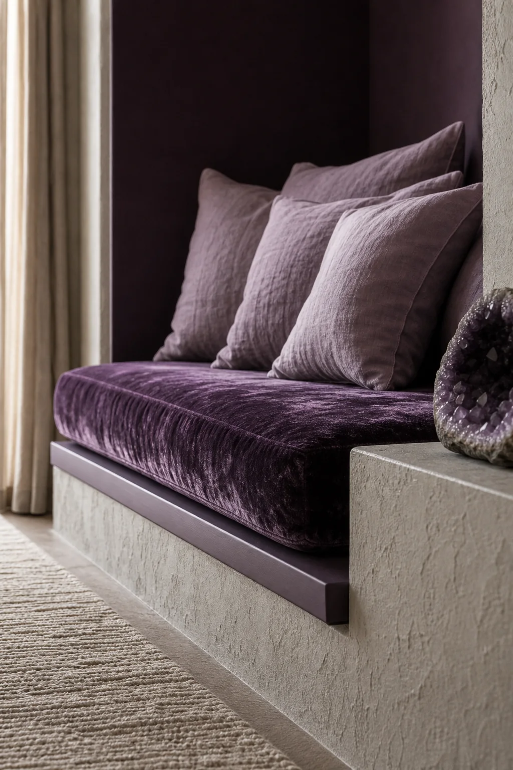 Softening the color transition in the finished daybed alcove
