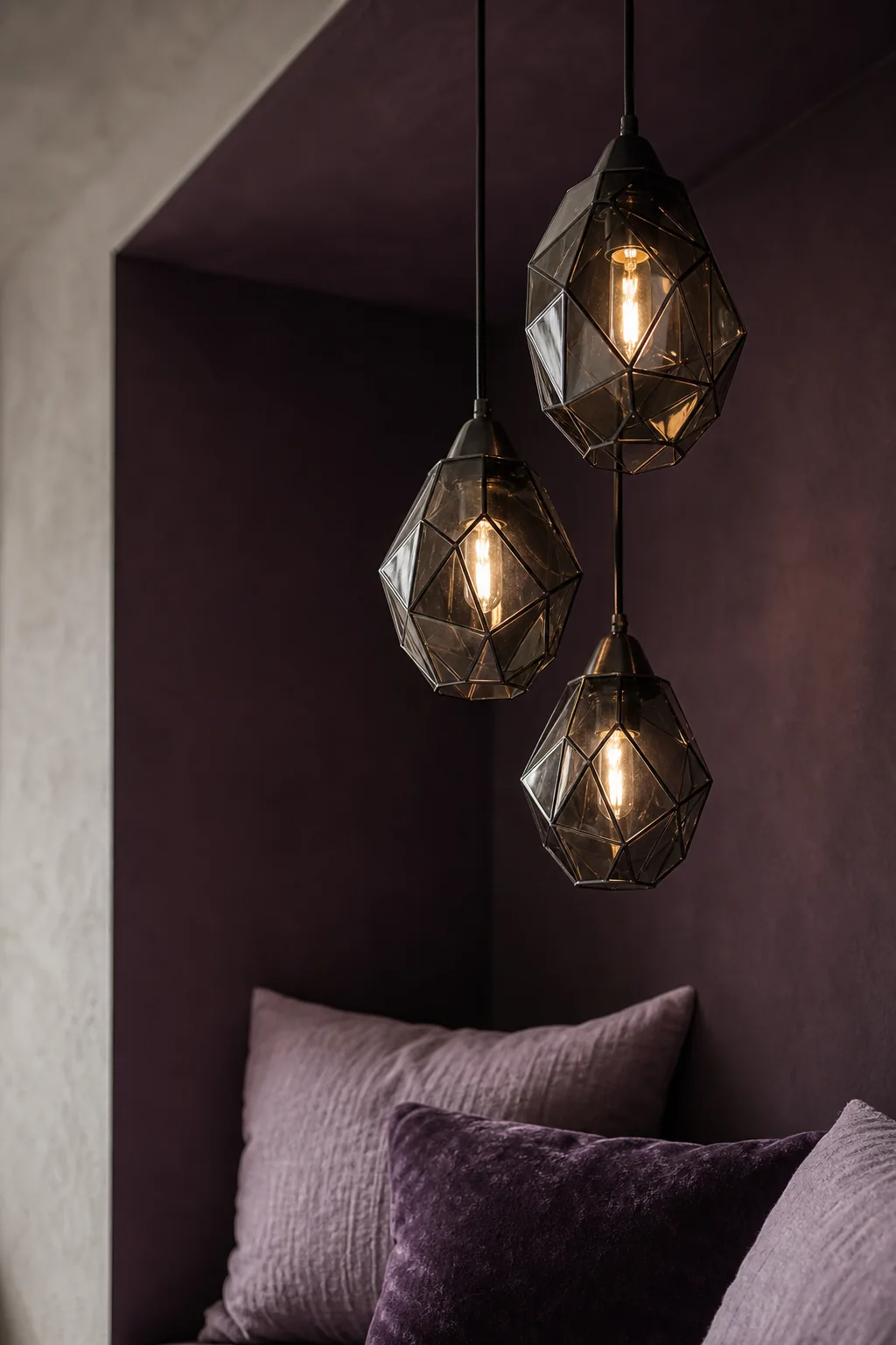 Capturing light-catching density in the finished daybed alcove