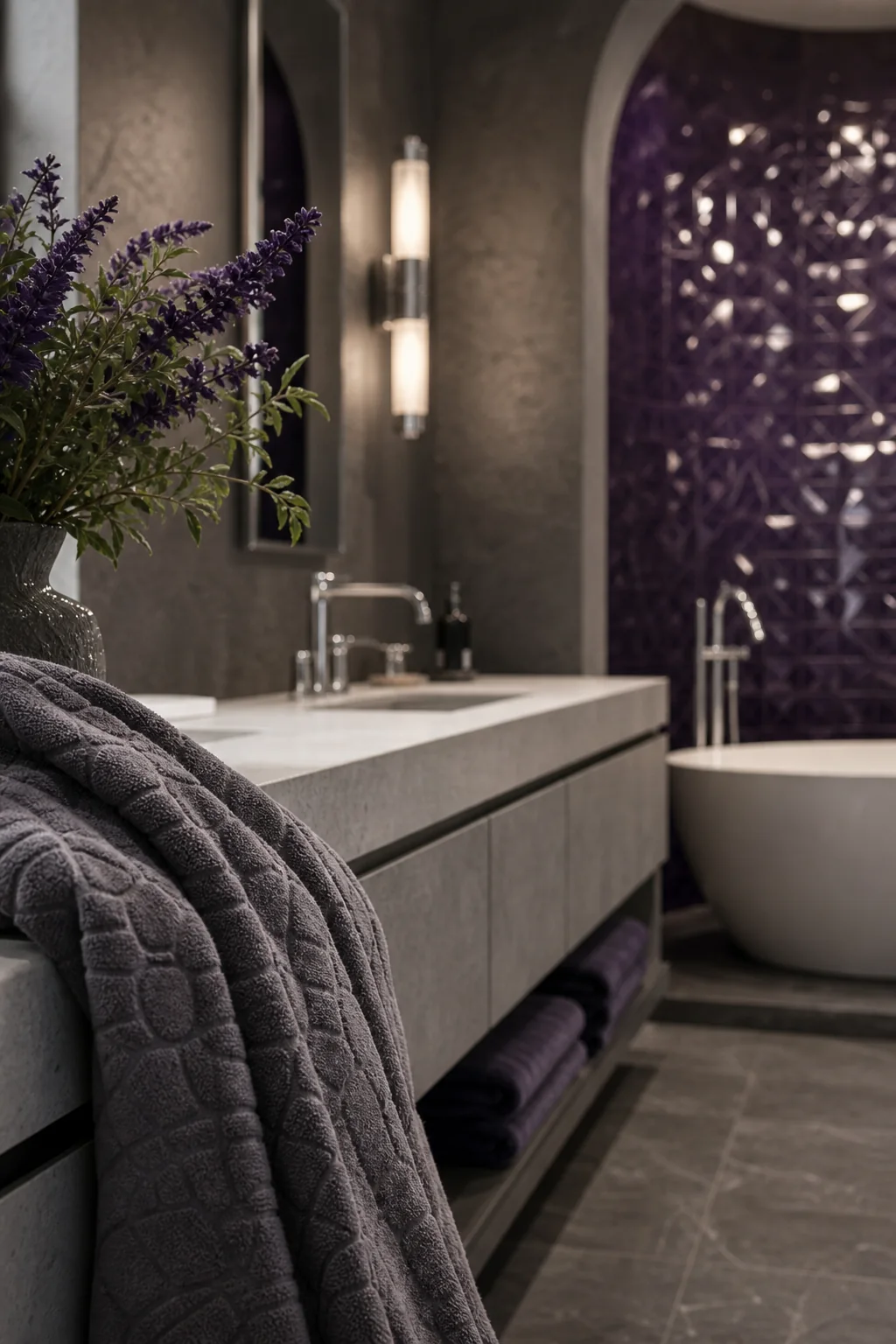 Following the Concentric Gradient in the finished primary bathroom