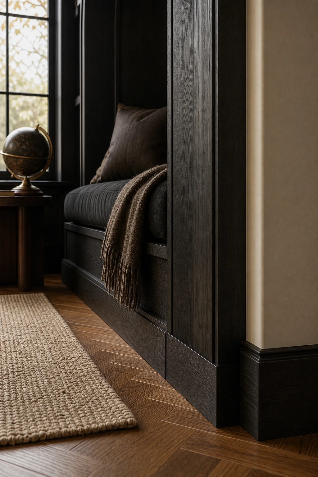 The edge of the universe in the finished reading nook